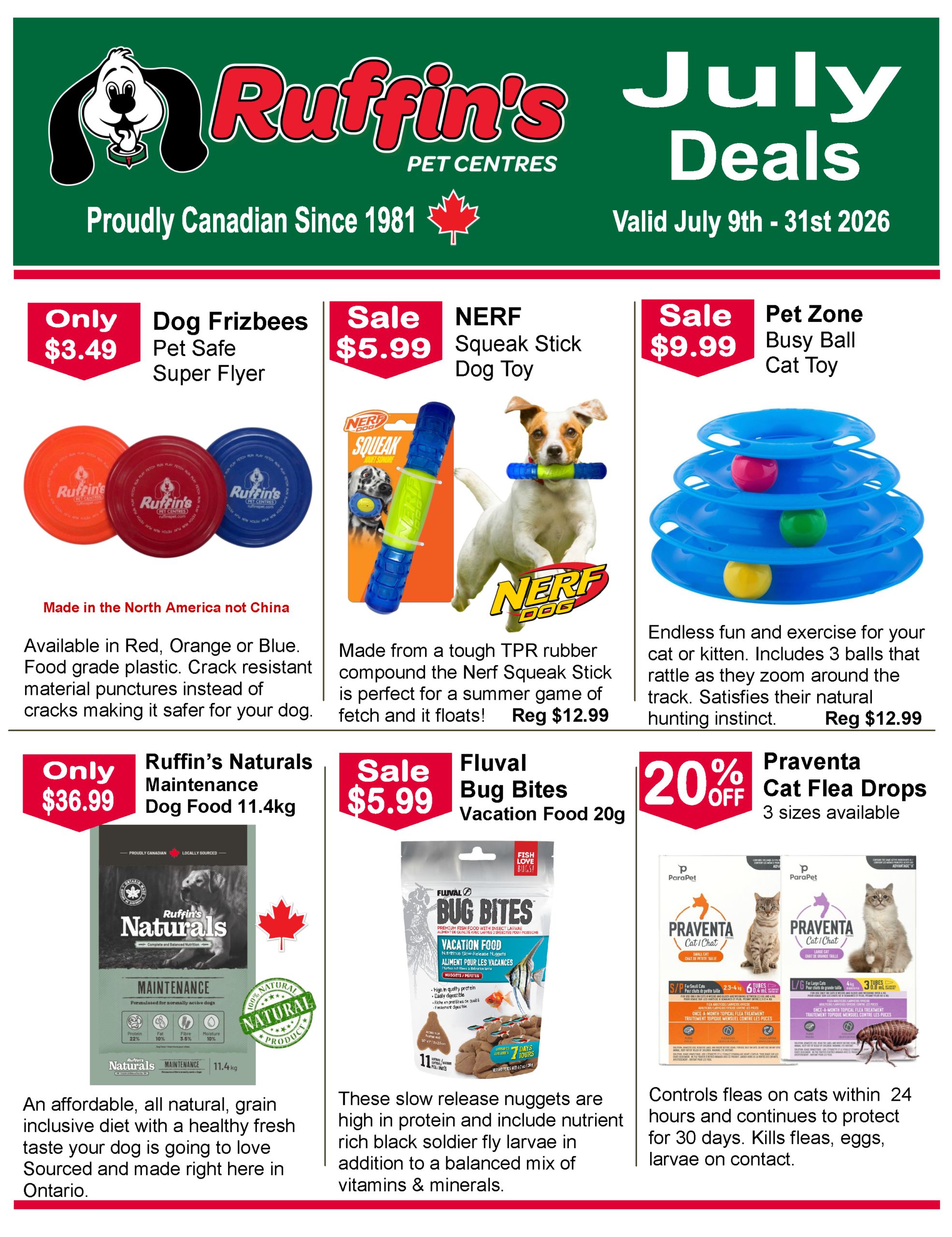 Ruffin's Pet Centre Flyer July 9 to 31