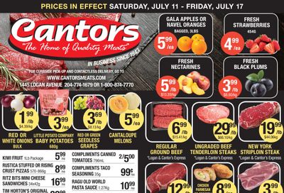 Cantor's Meats Flyer July 11 to 17