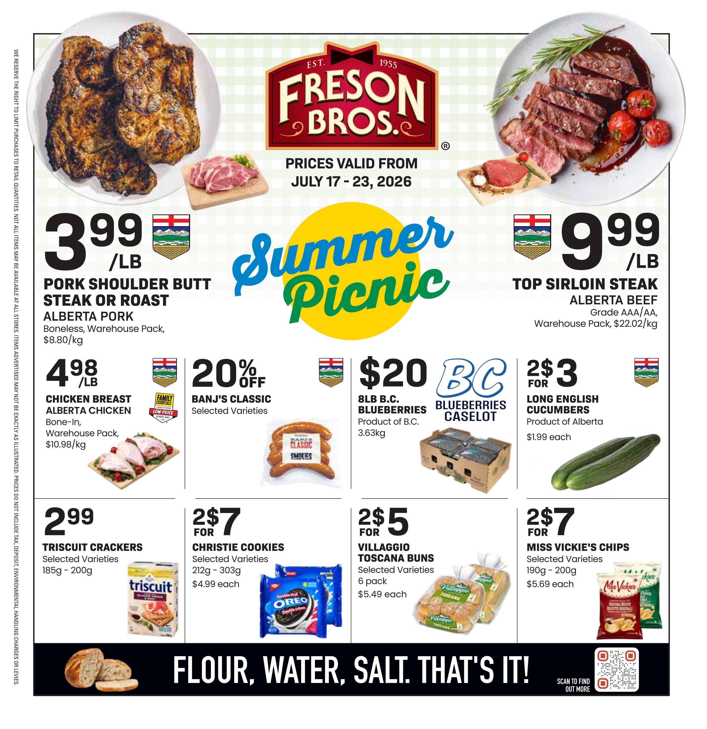 Freson Bros. Flyer July 17 to 23