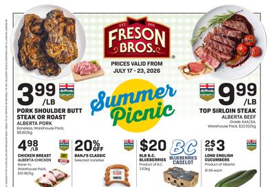 Freson Bros. Flyer July 17 to 23