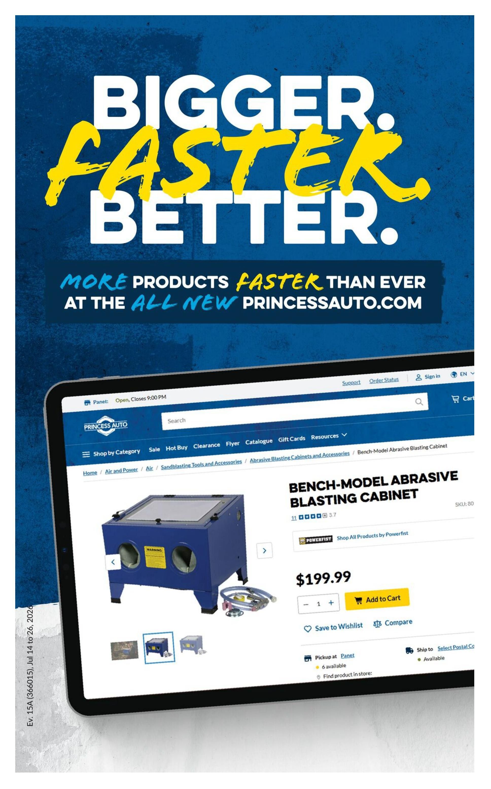 Princess Auto Flyer July 14 to 26