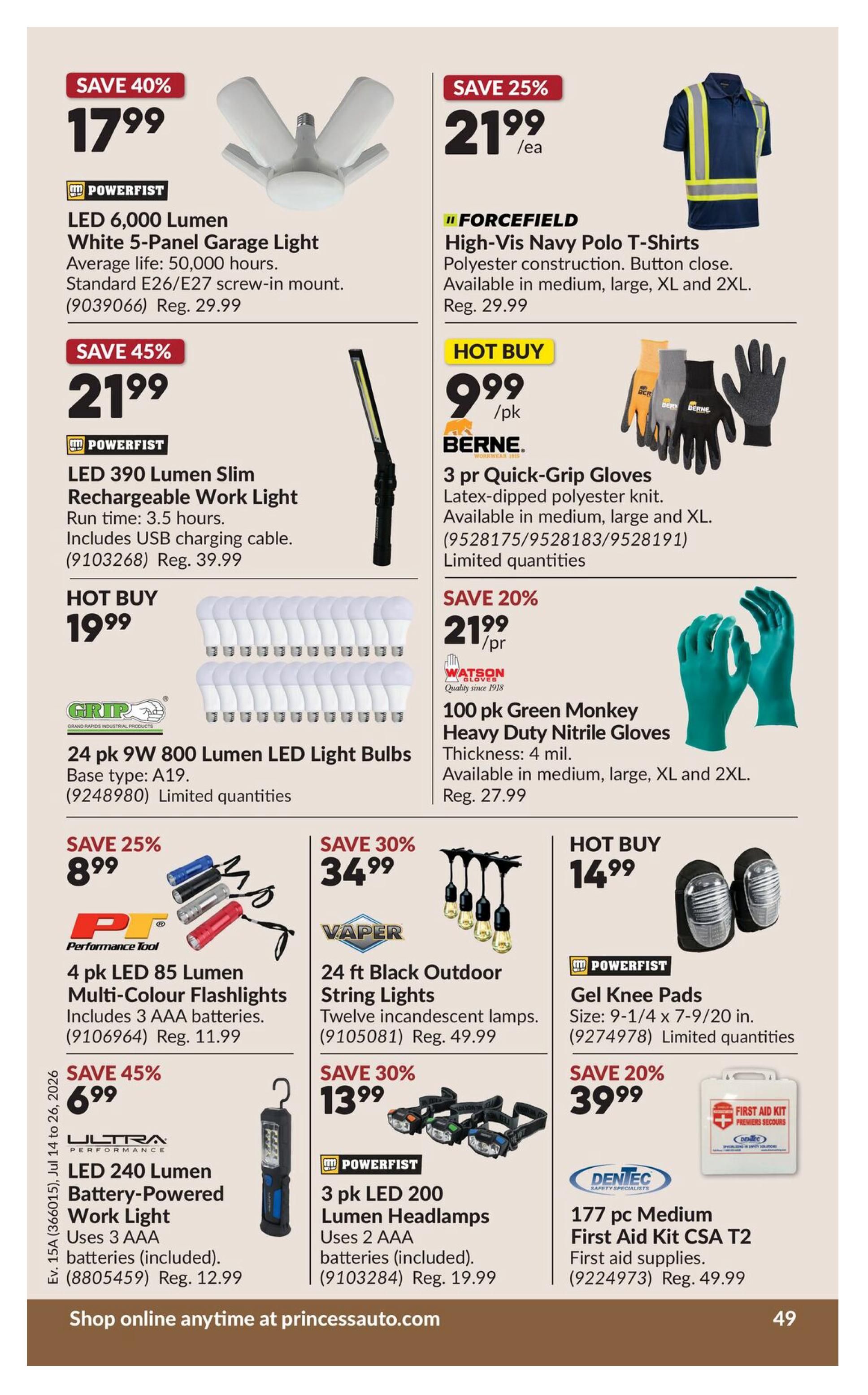 Princess Auto Flyer July 14 to 26