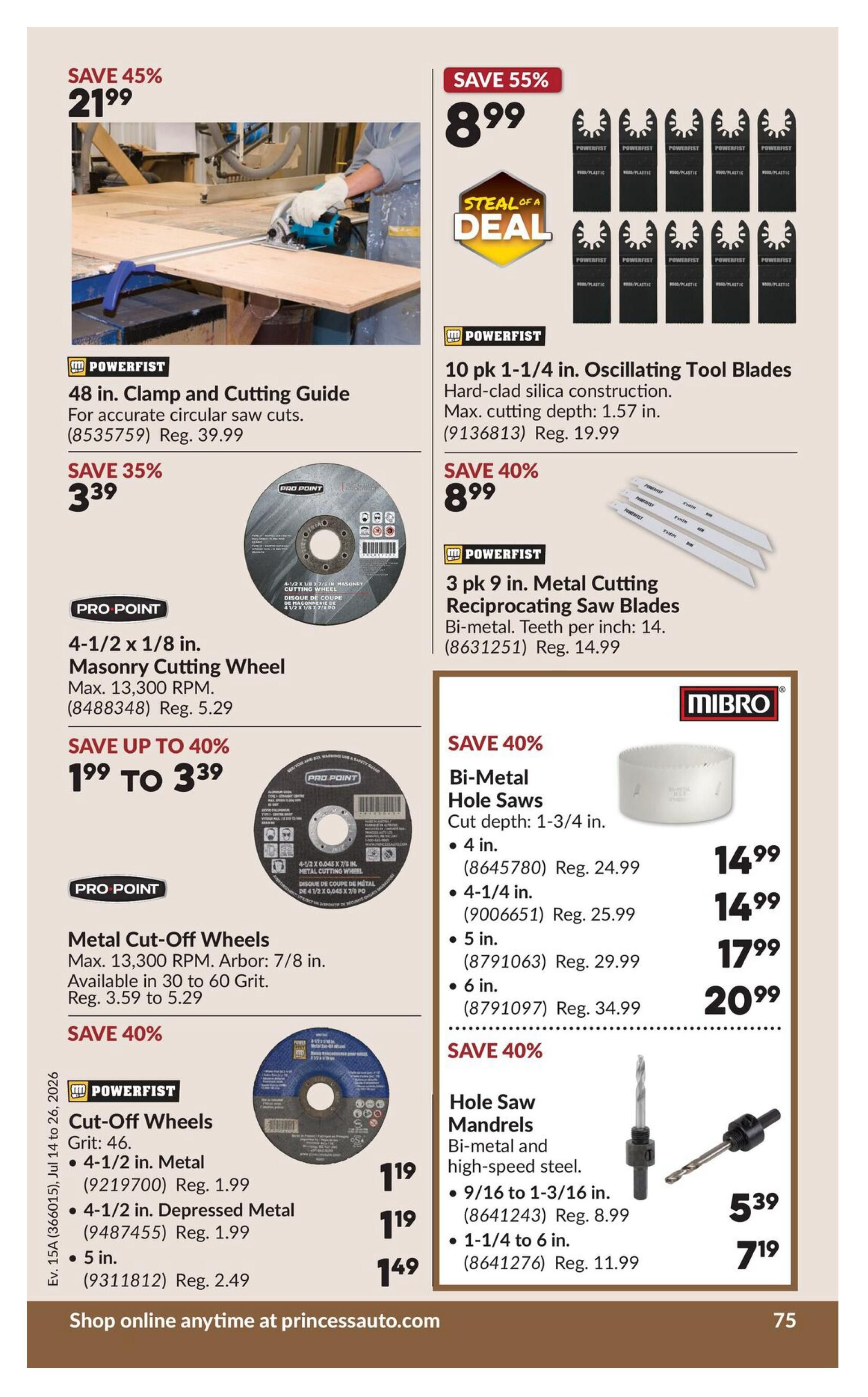 Princess Auto Flyer July 14 to 26
