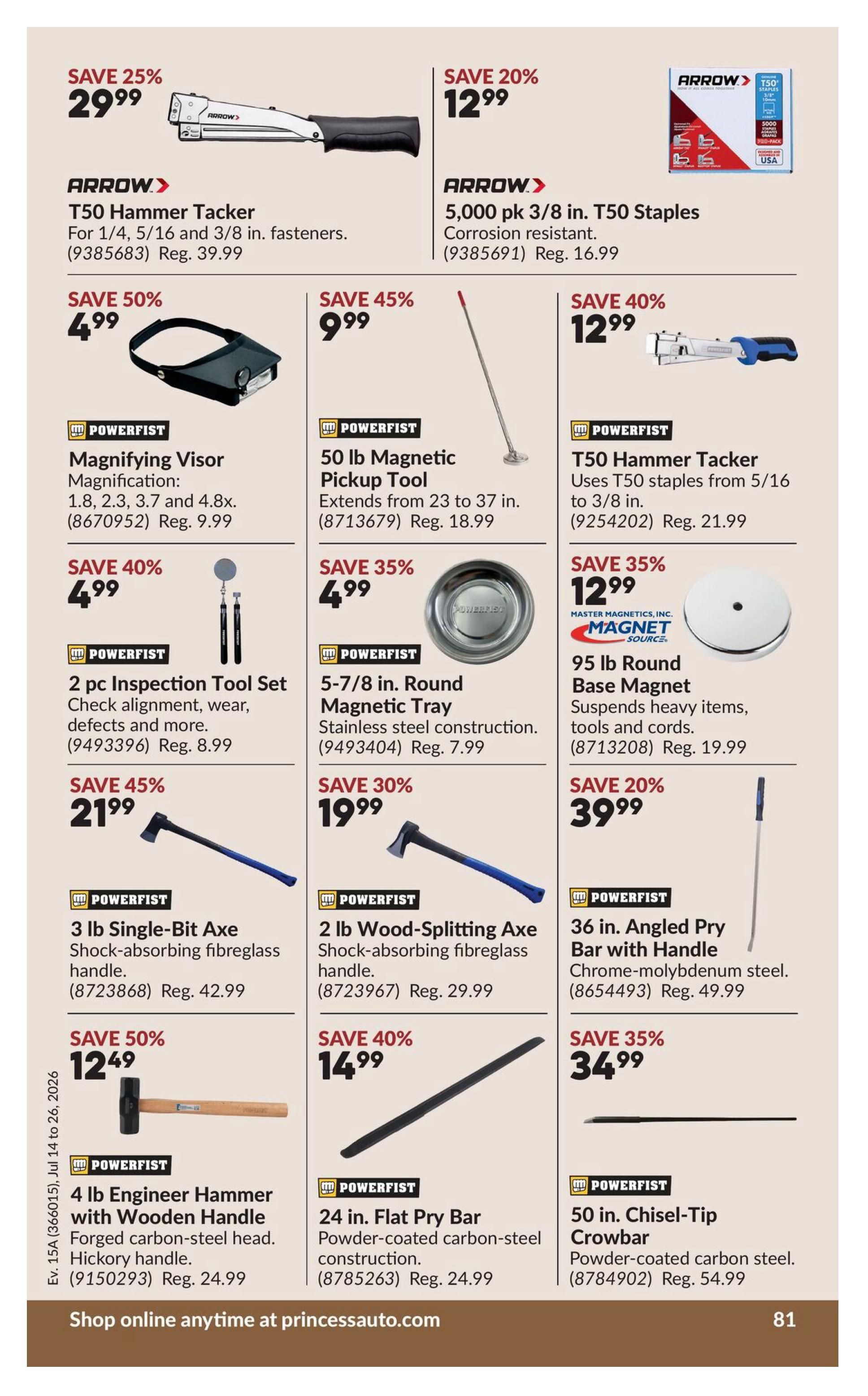 Princess Auto Flyer July 14 to 26