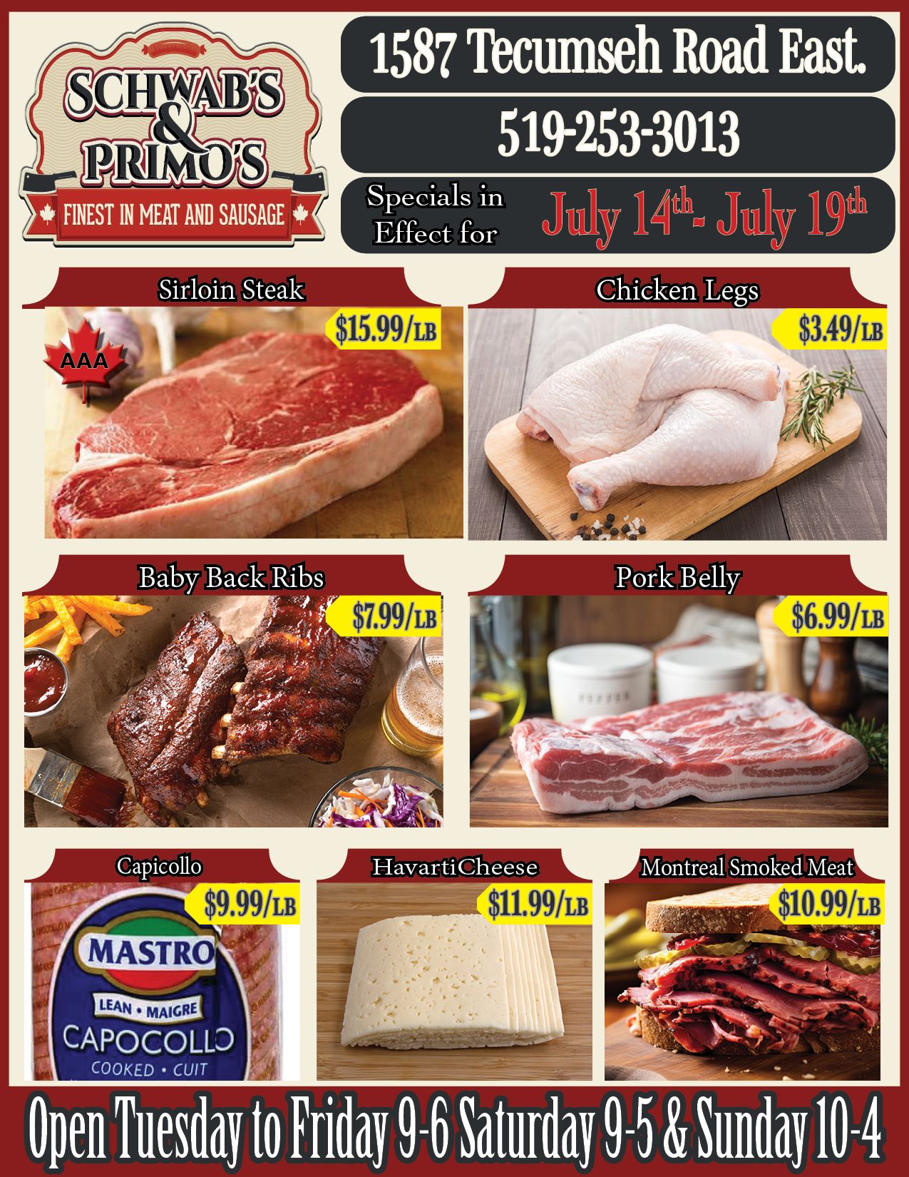 Schwab's & Primo's Flyer July 14 to 19
