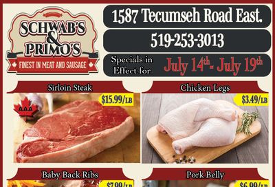 Schwab's & Primo's Flyer July 14 to 19
