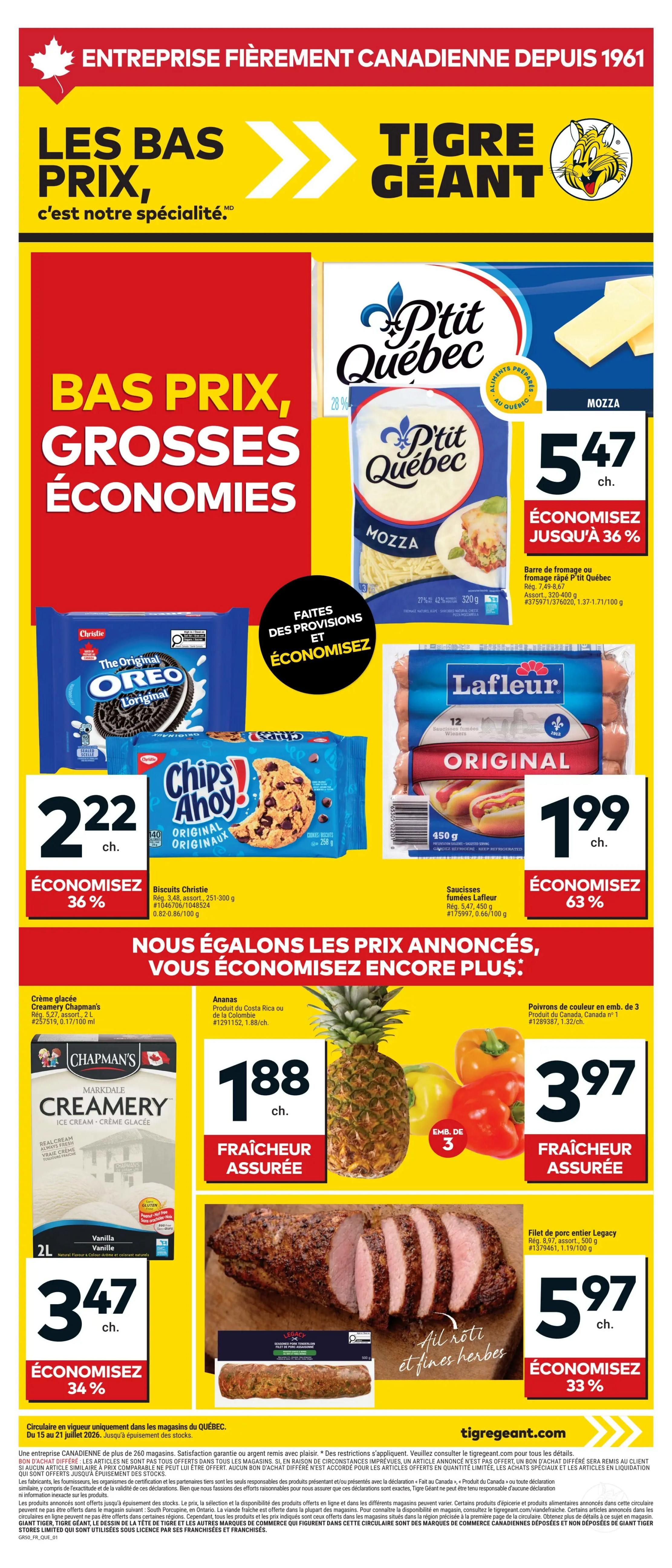 Tigre Géant Flyer July 15 to 21
