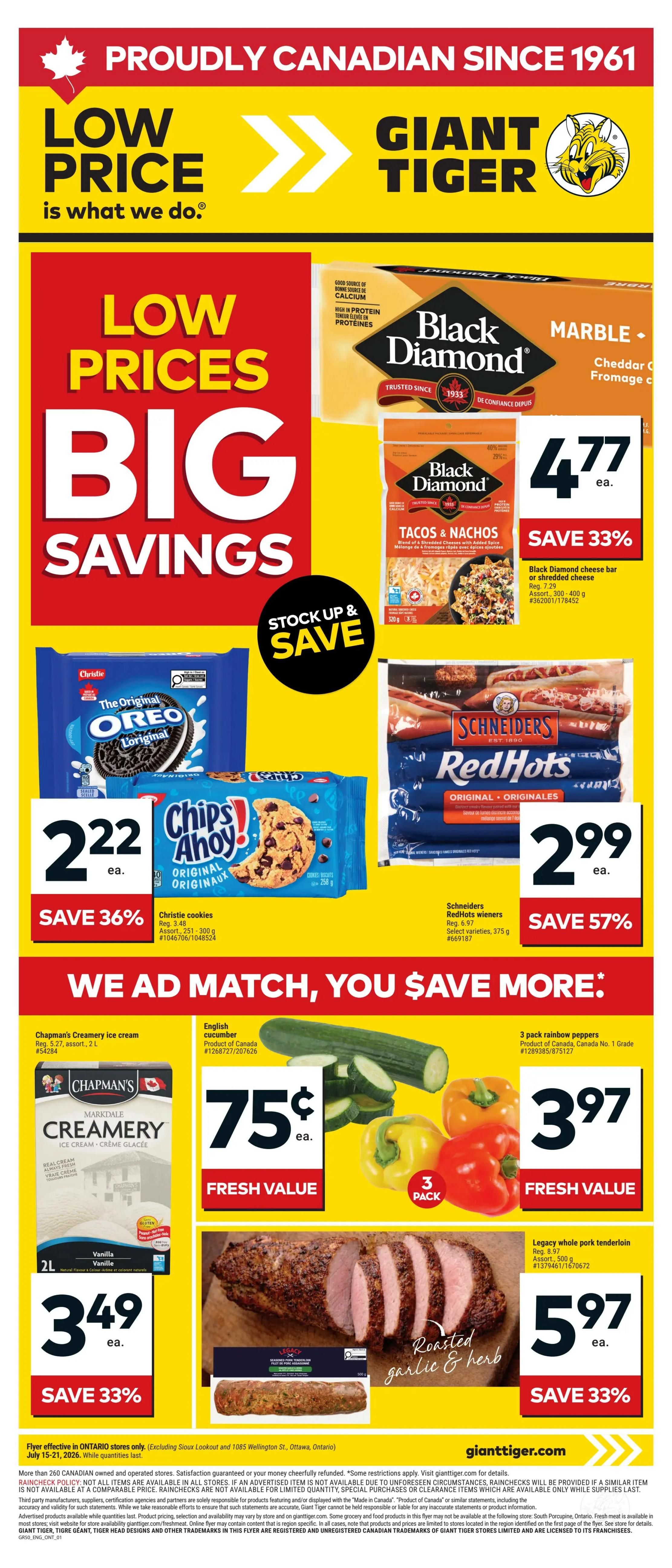 Giant Tiger (ON) Flyer July 15 to 21