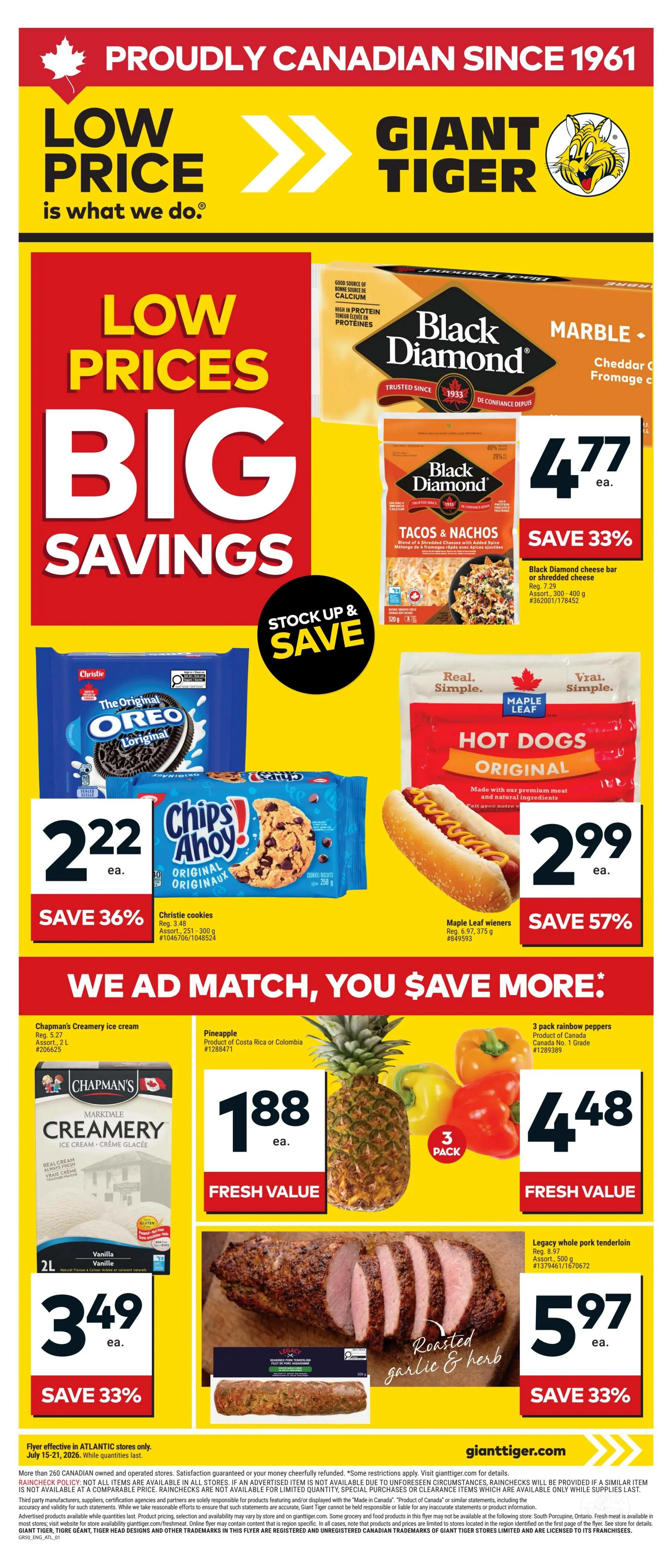 Giant Tiger (Atlantic) Flyer July 15 to 21