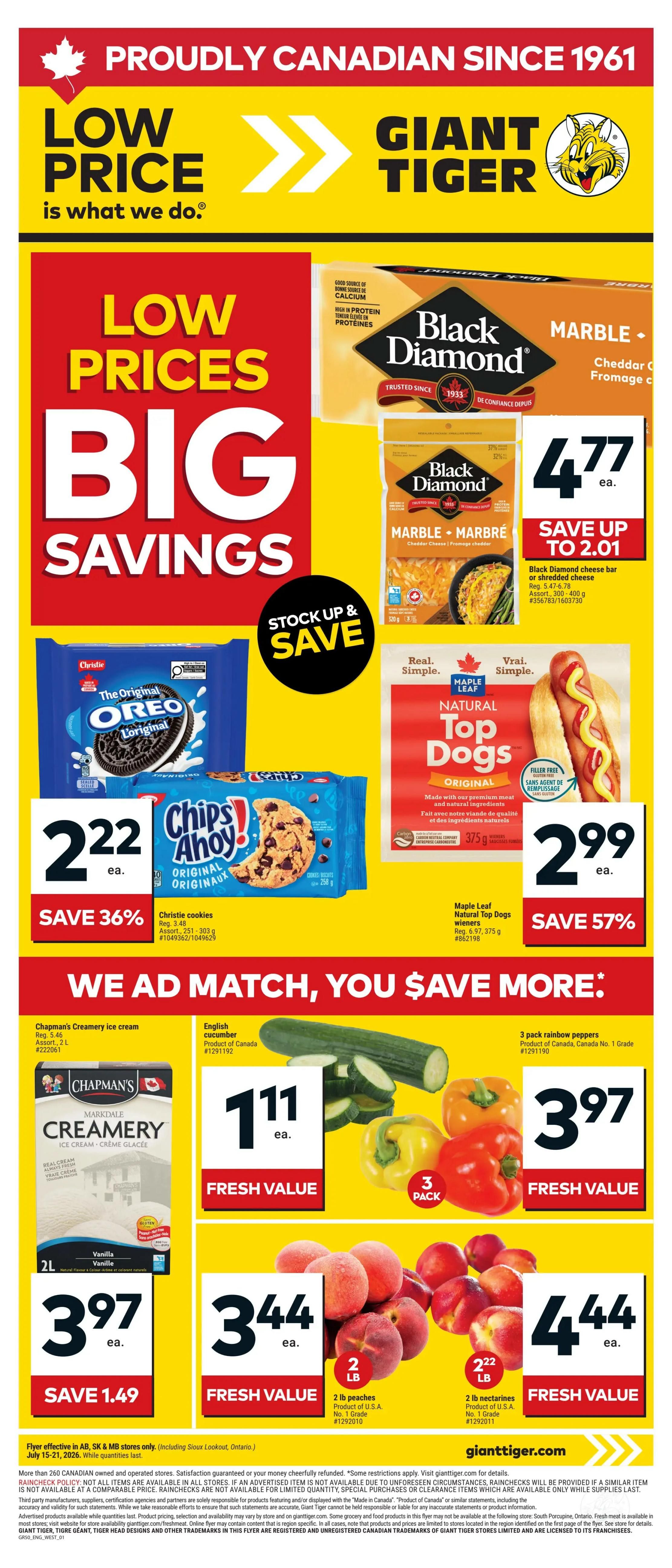 Giant Tiger (West) Flyer July 15 to 21
