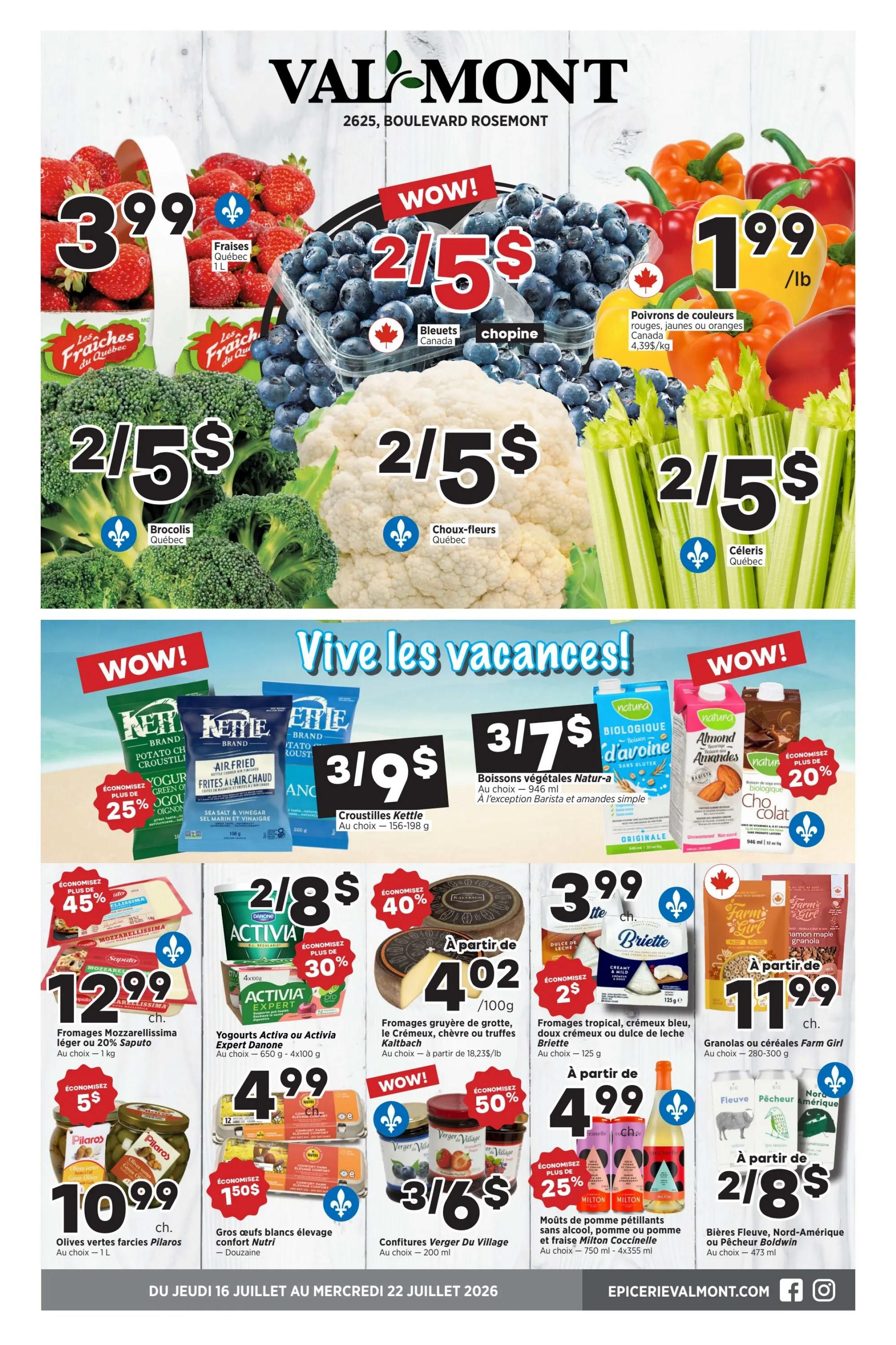Val-Mont Flyer July 16 to 22