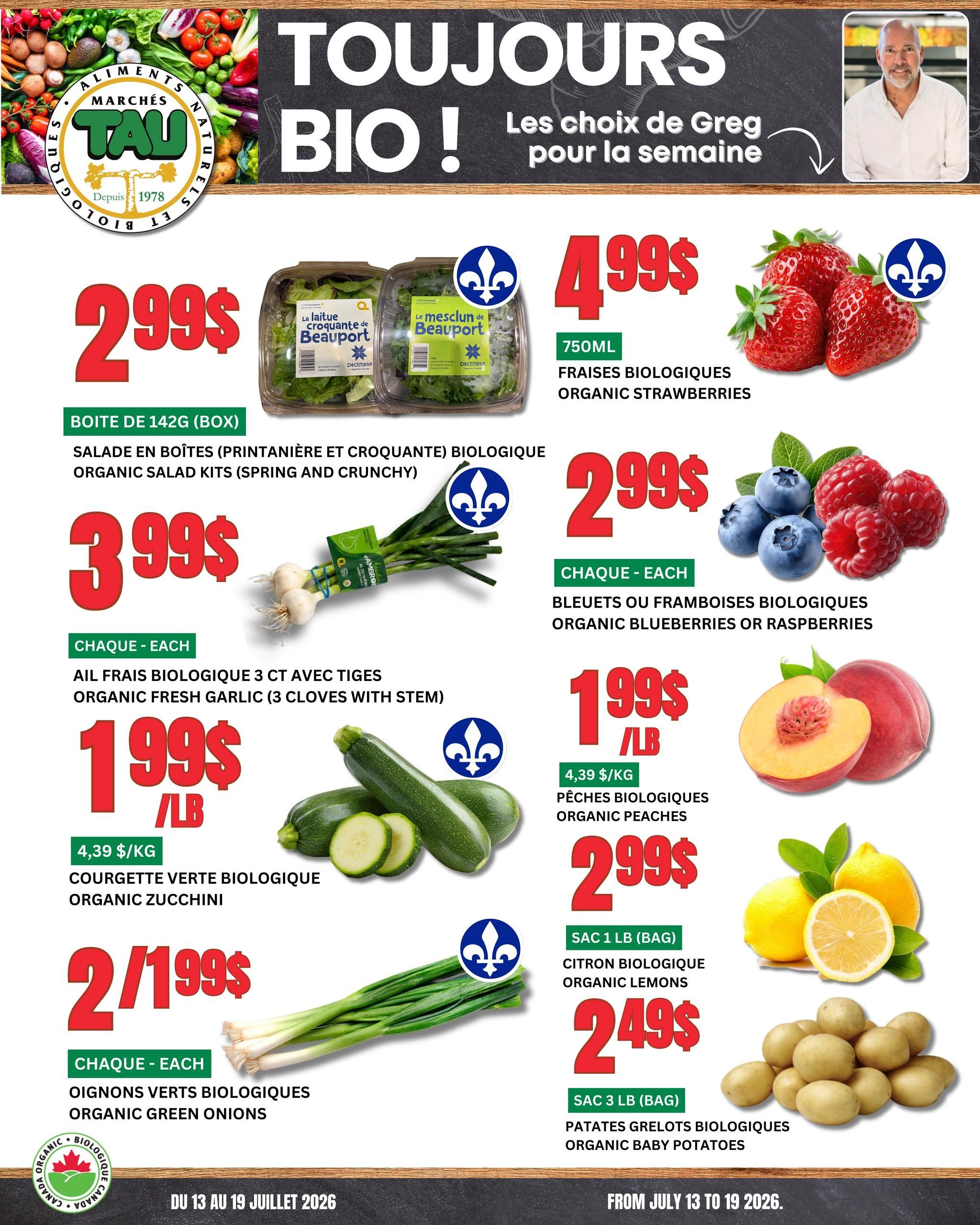 Marches Tau Produce Flyer July 13 to 19