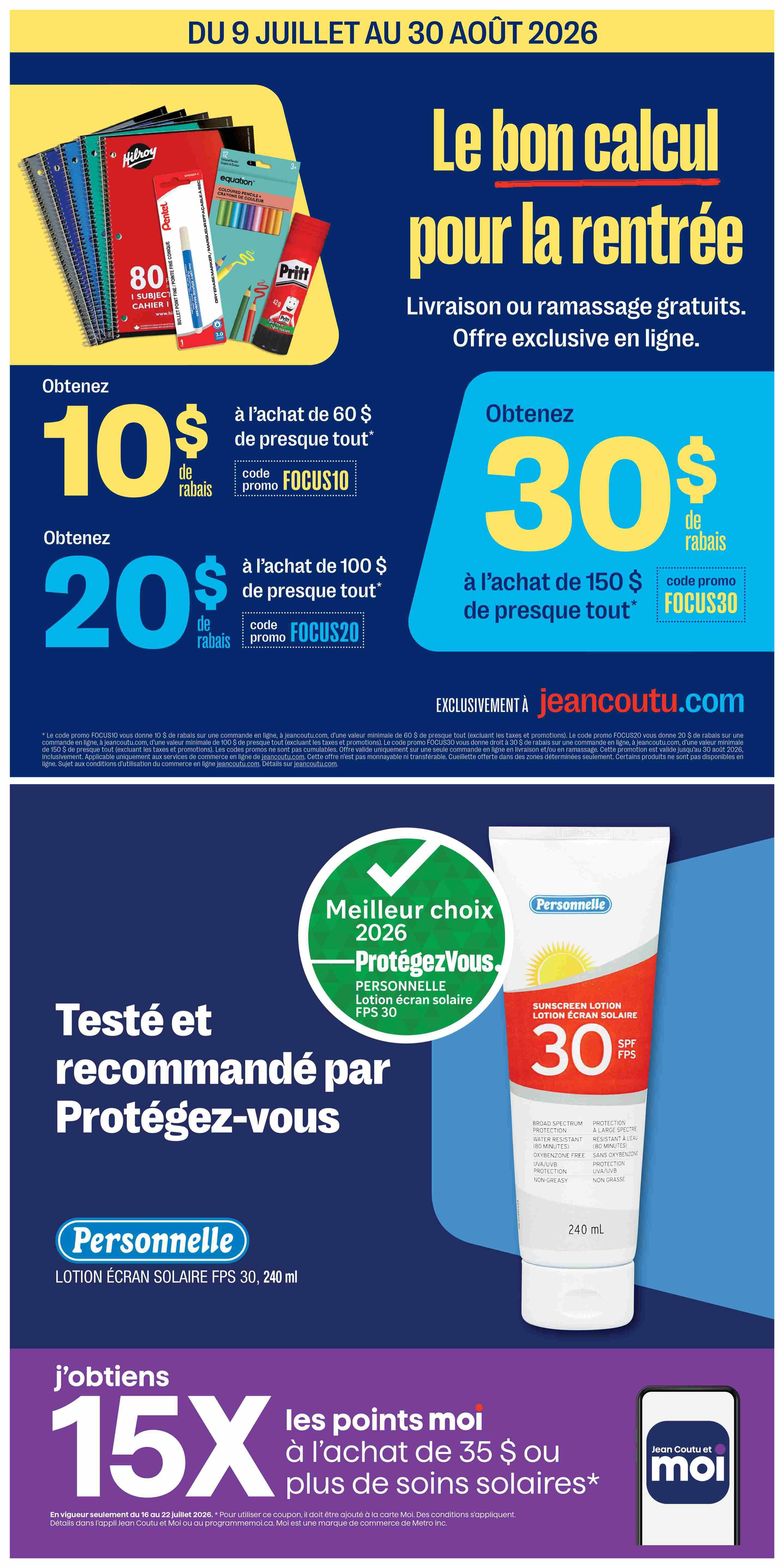 Jean Coutu Flyer July 16 to 22