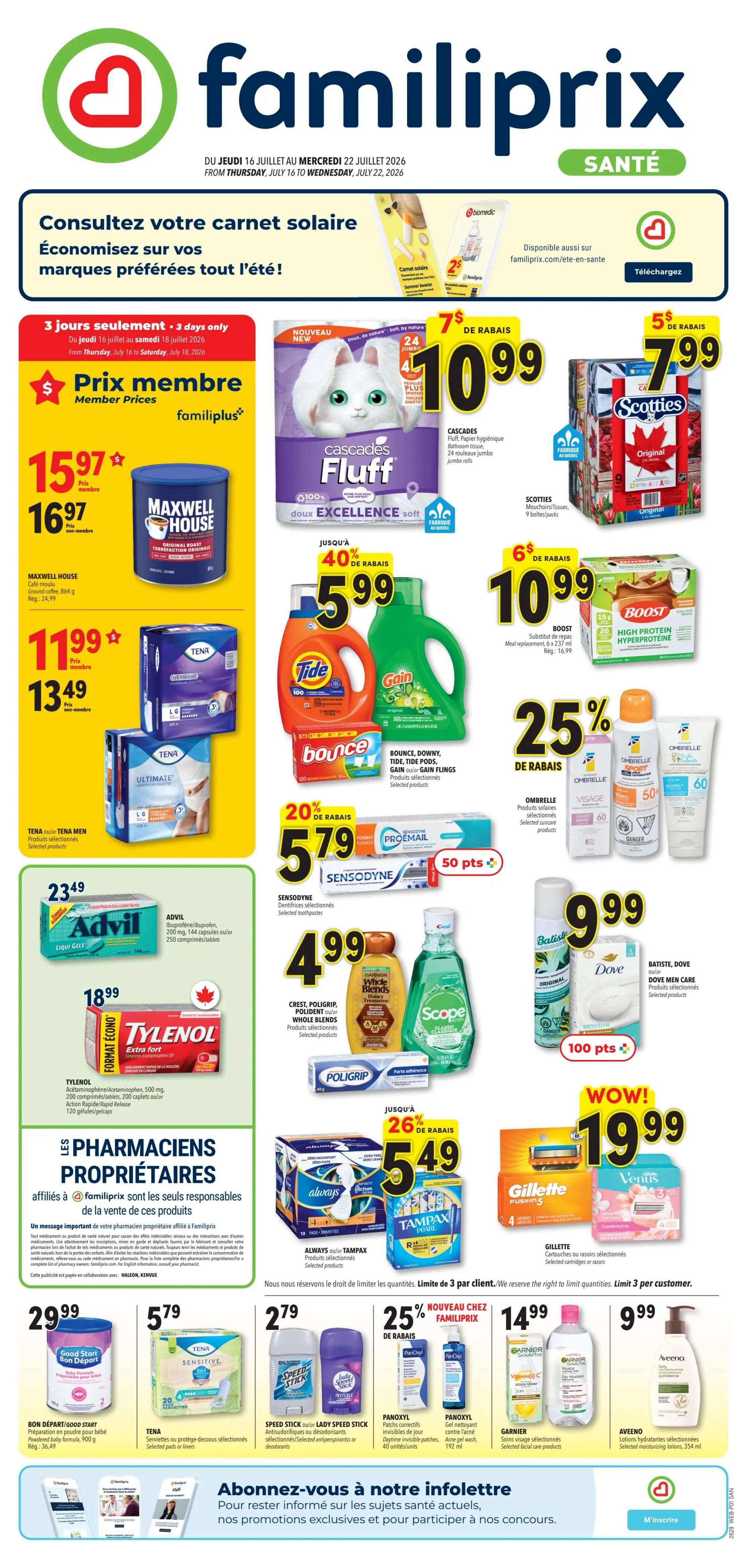 Familiprix Sante Flyer July 16 to 22