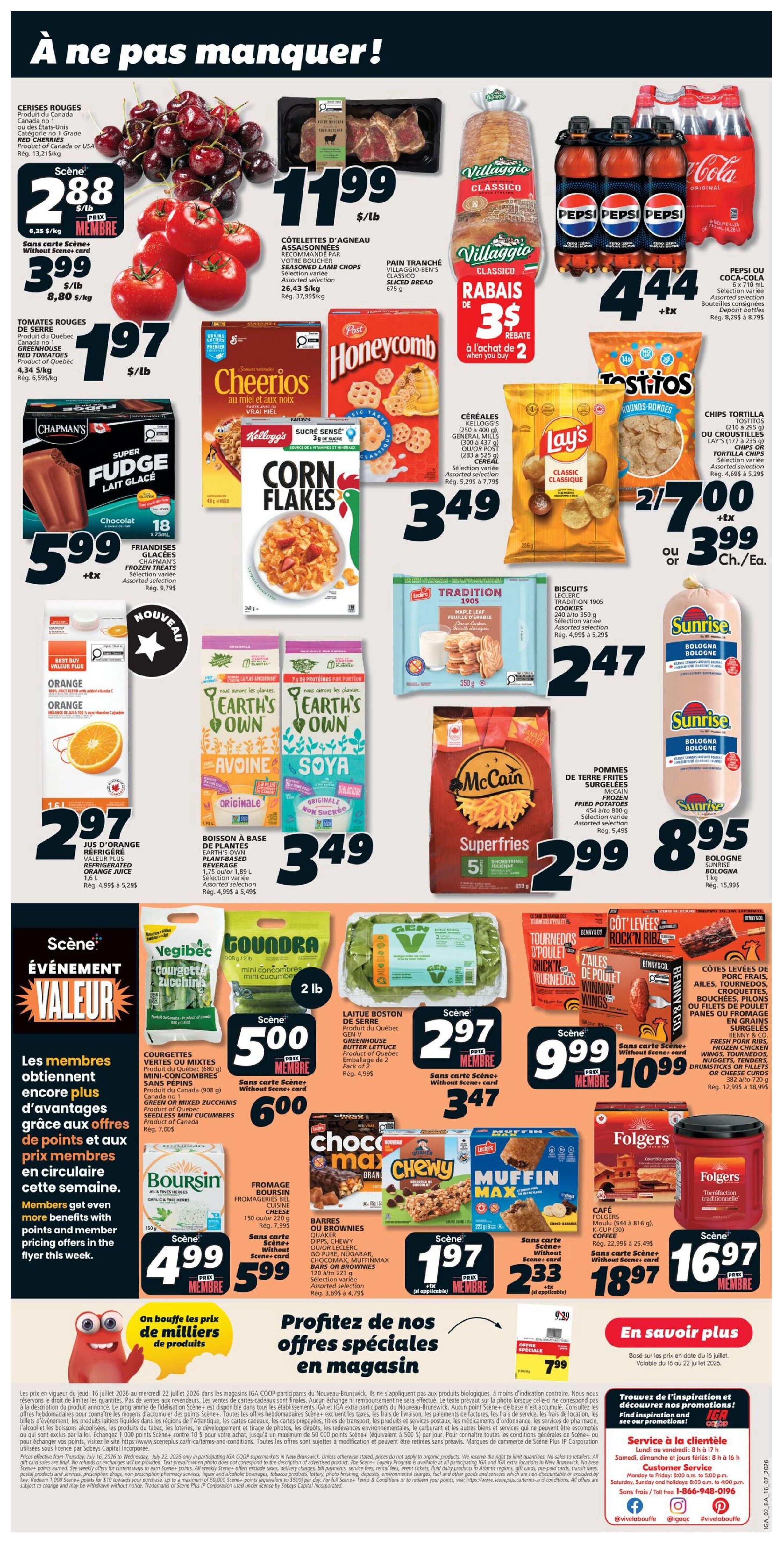 IGA (NB) Flyer July 16 to 22