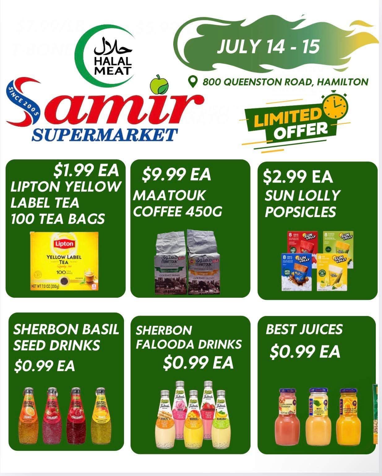 Samir Supermarket (Hamilton) Flyer July 14 and 15