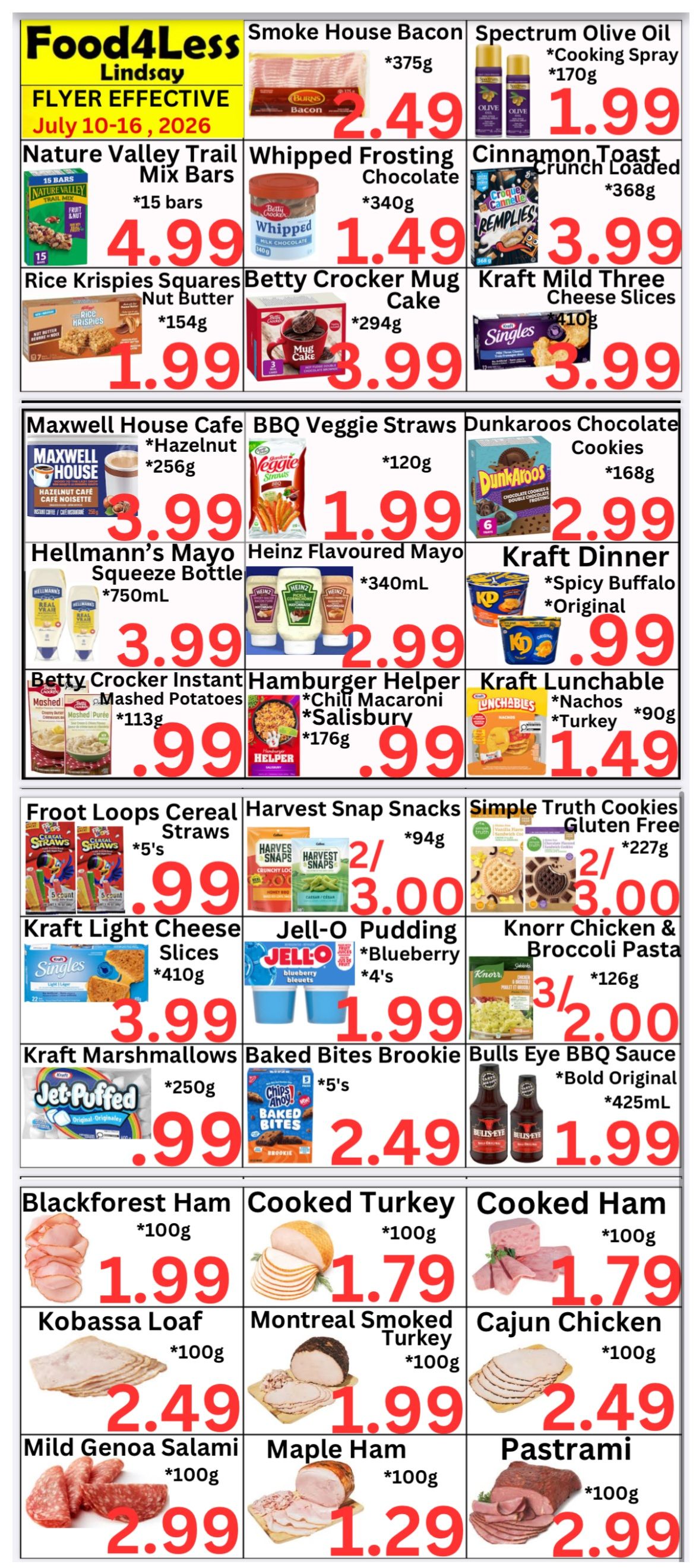 Food 4 Less (Lindsay) Flyer July 10 to 16