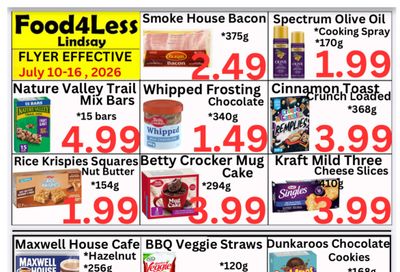 Food 4 Less (Lindsay) Flyer July 10 to 16