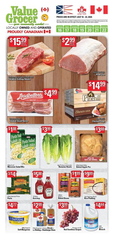 Value Grocer Flyer July 16 to 22