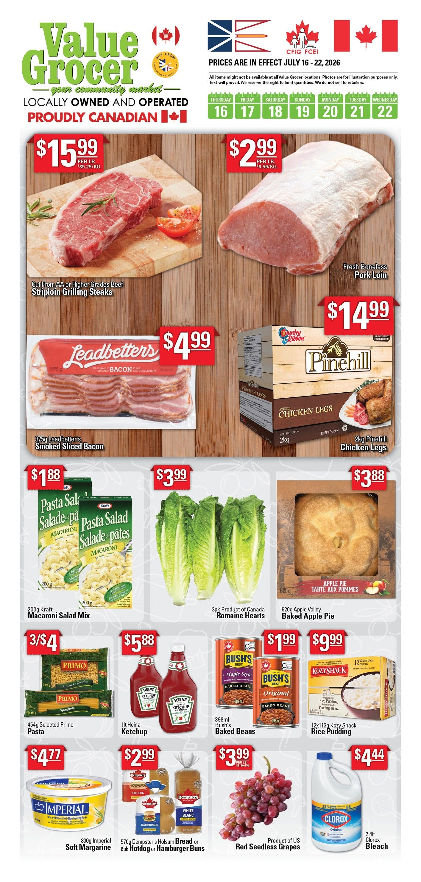 Value Grocer Flyer July 16 to 22