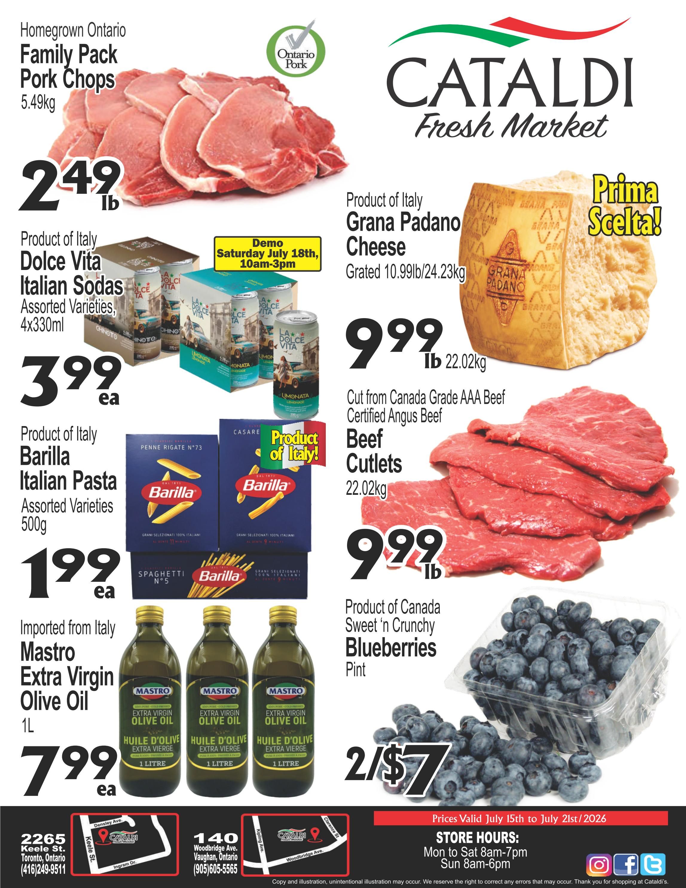 Cataldi Fresh Market Flyer July 15 to 21
