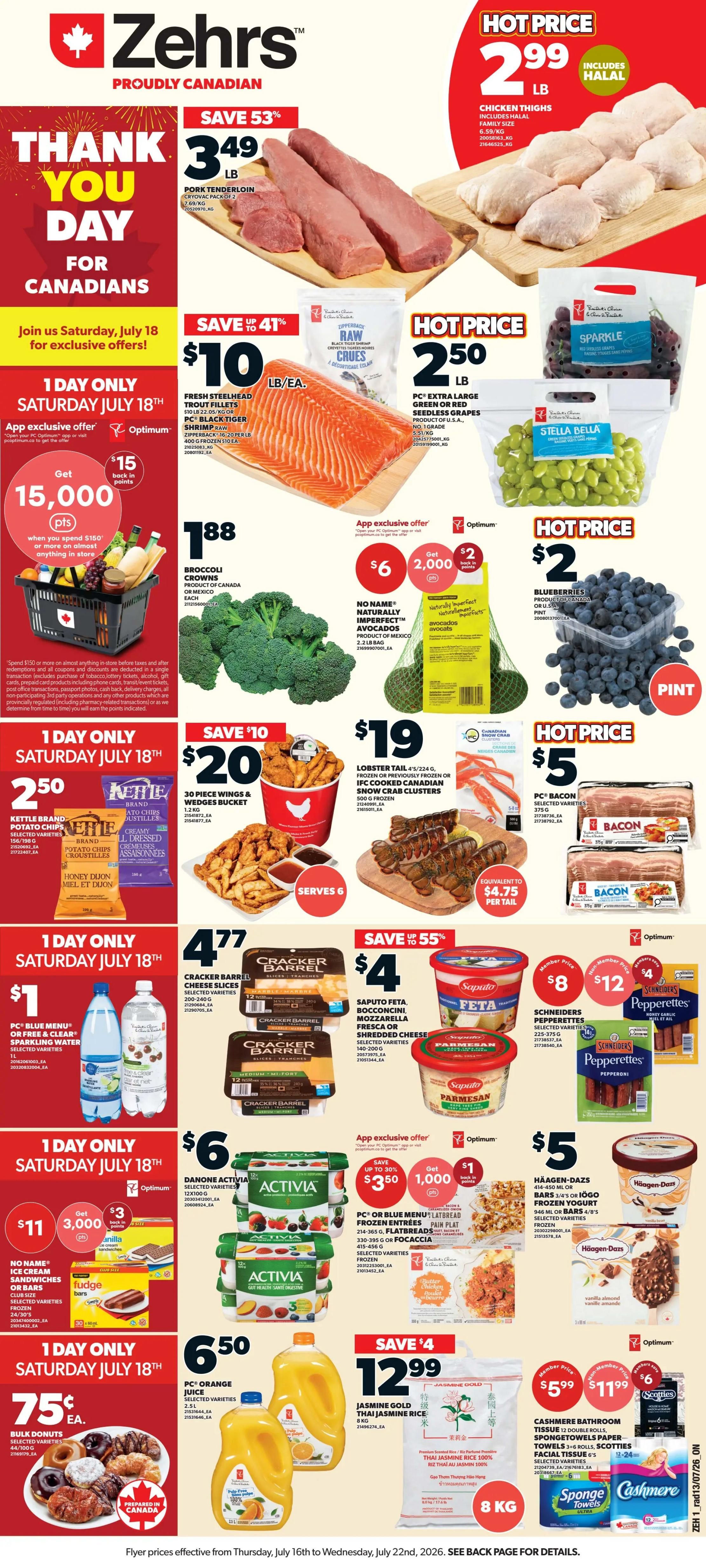 Zehrs Flyer July 16 to 22