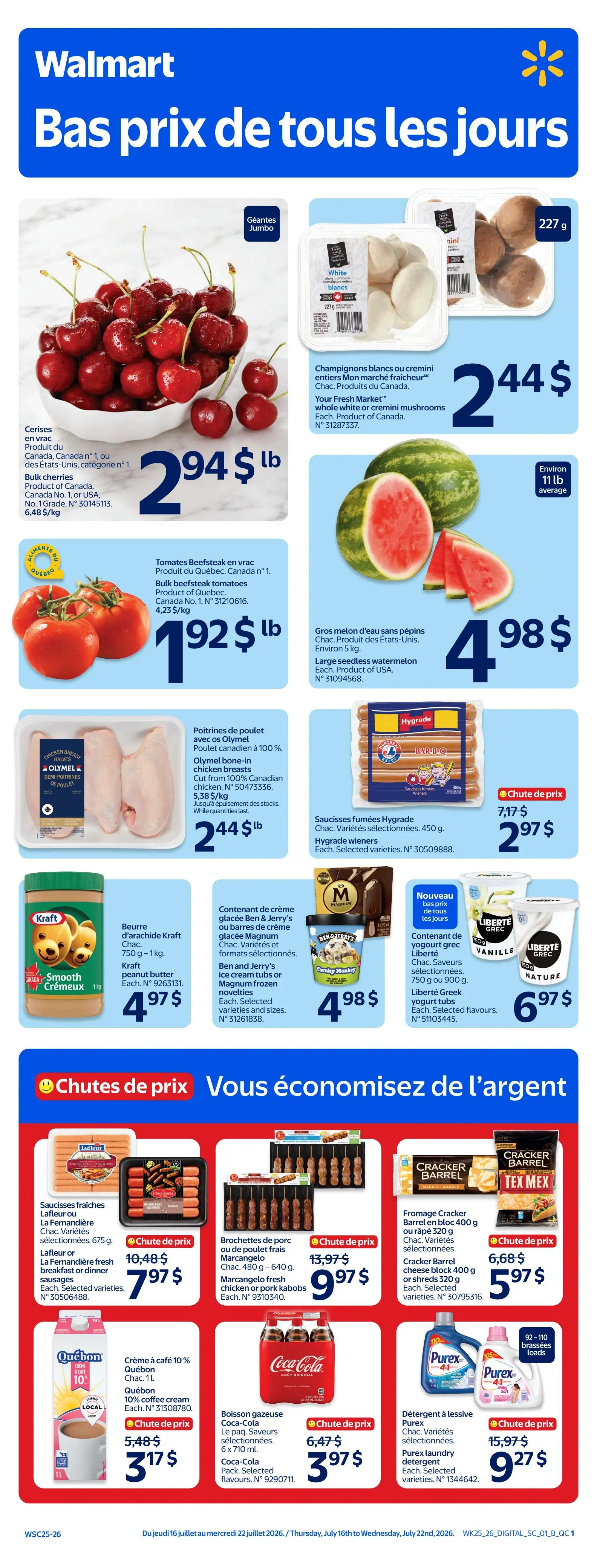 Walmart (QC) Flyer July 16 to 22