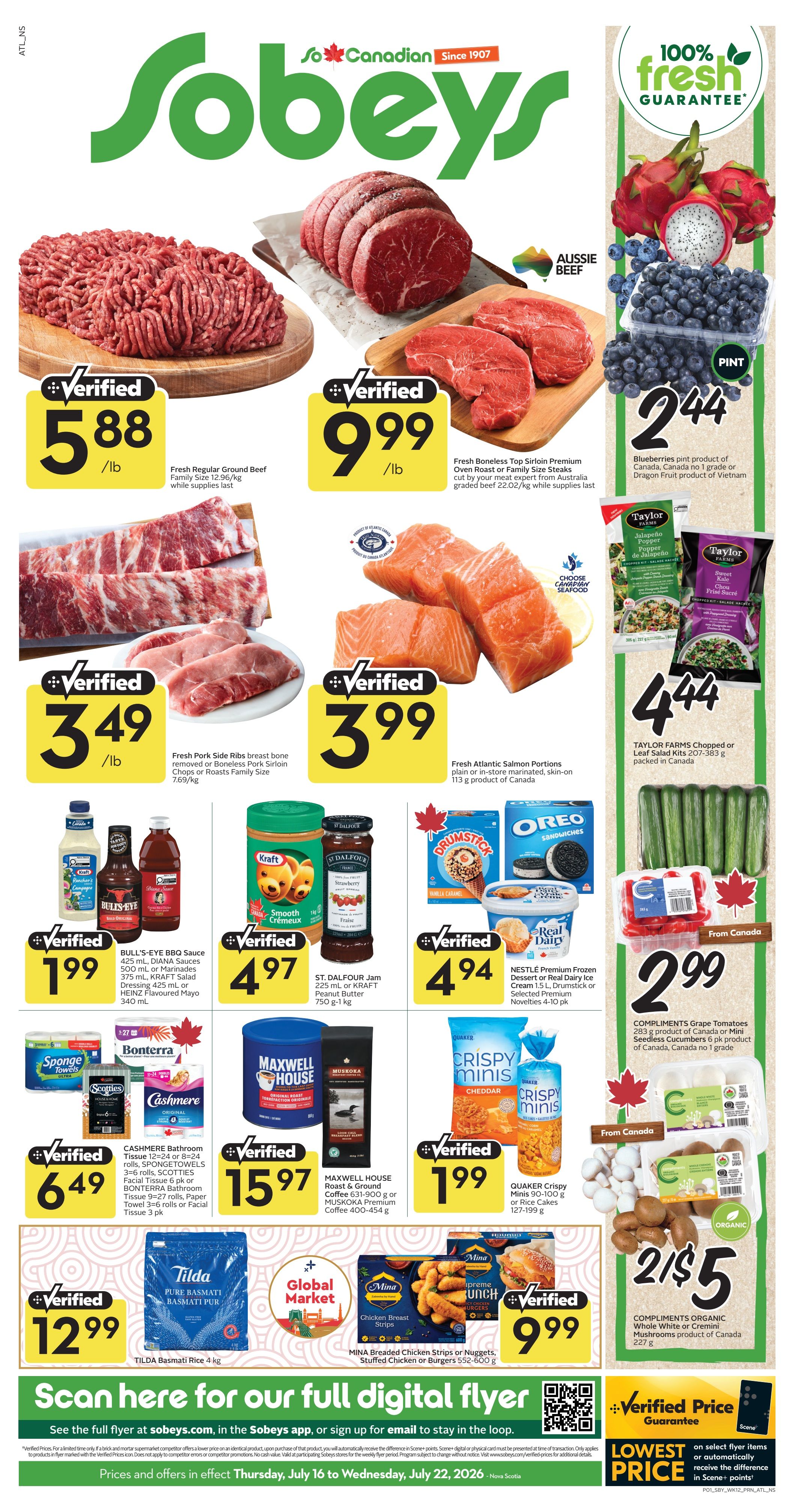Sobeys (Atlantic) Flyer July 16 to 22