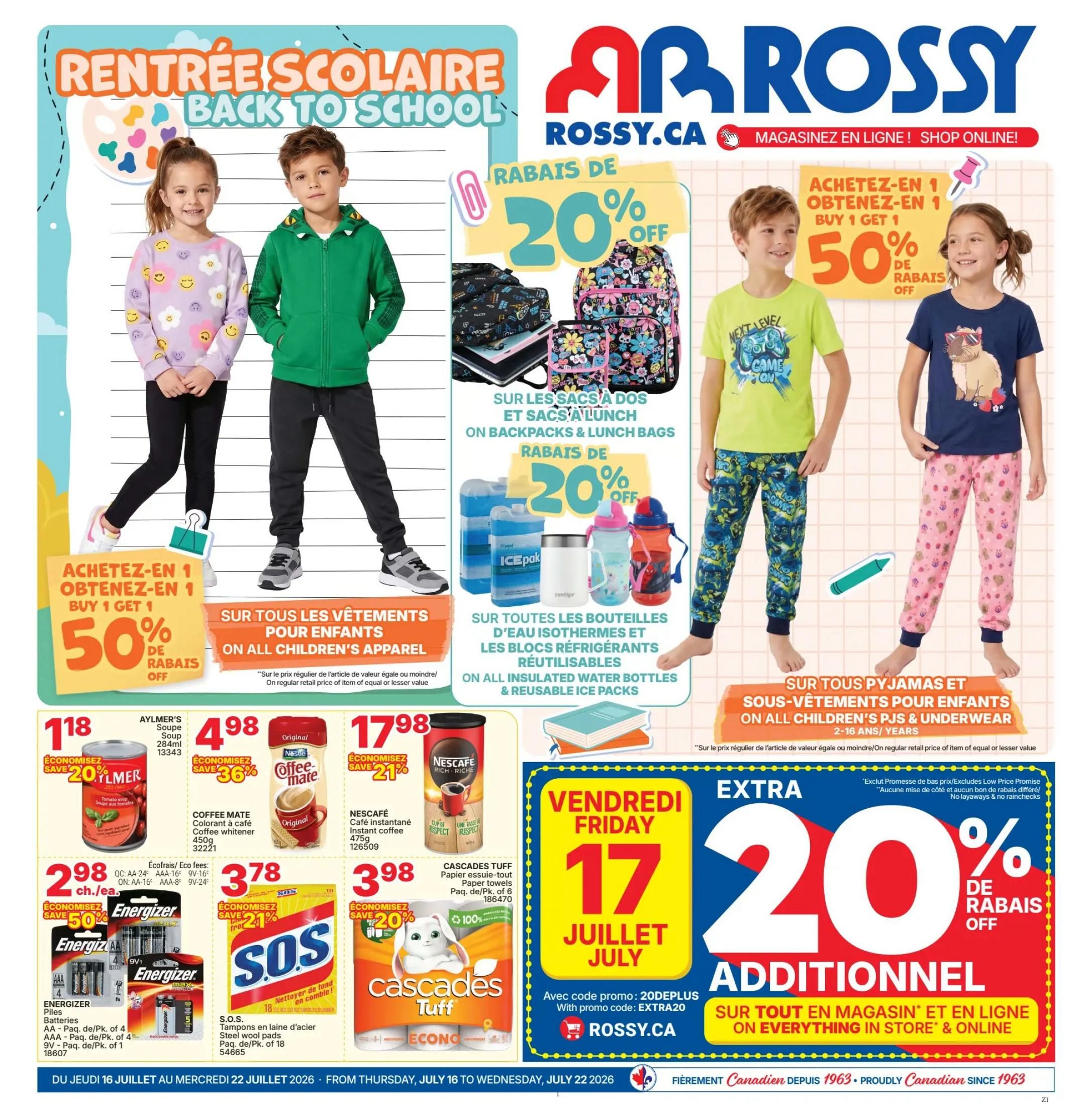 Rossy Flyer July 16 to 22