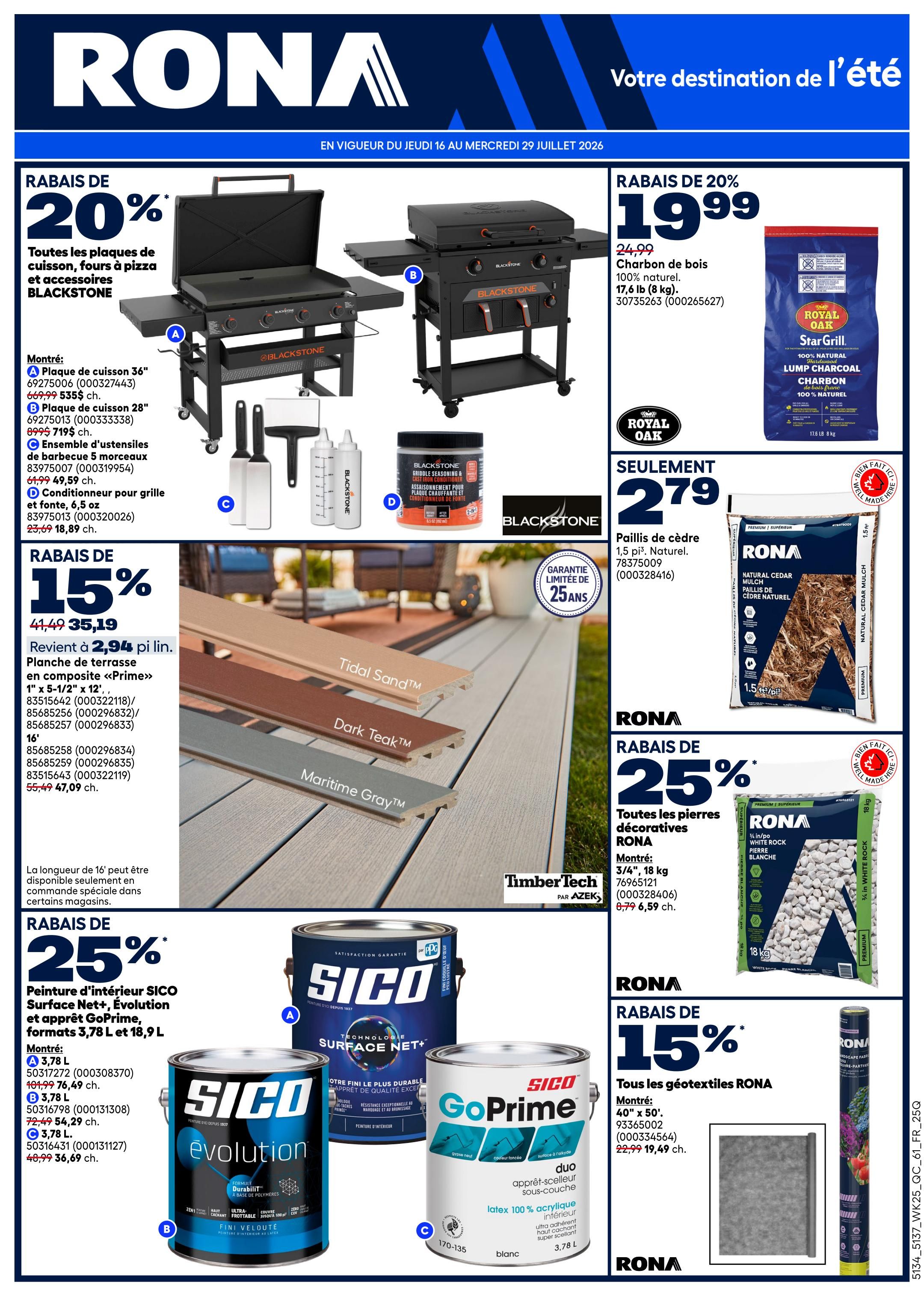 Rona & Rona+ (QC) Flyer July 16 to 29