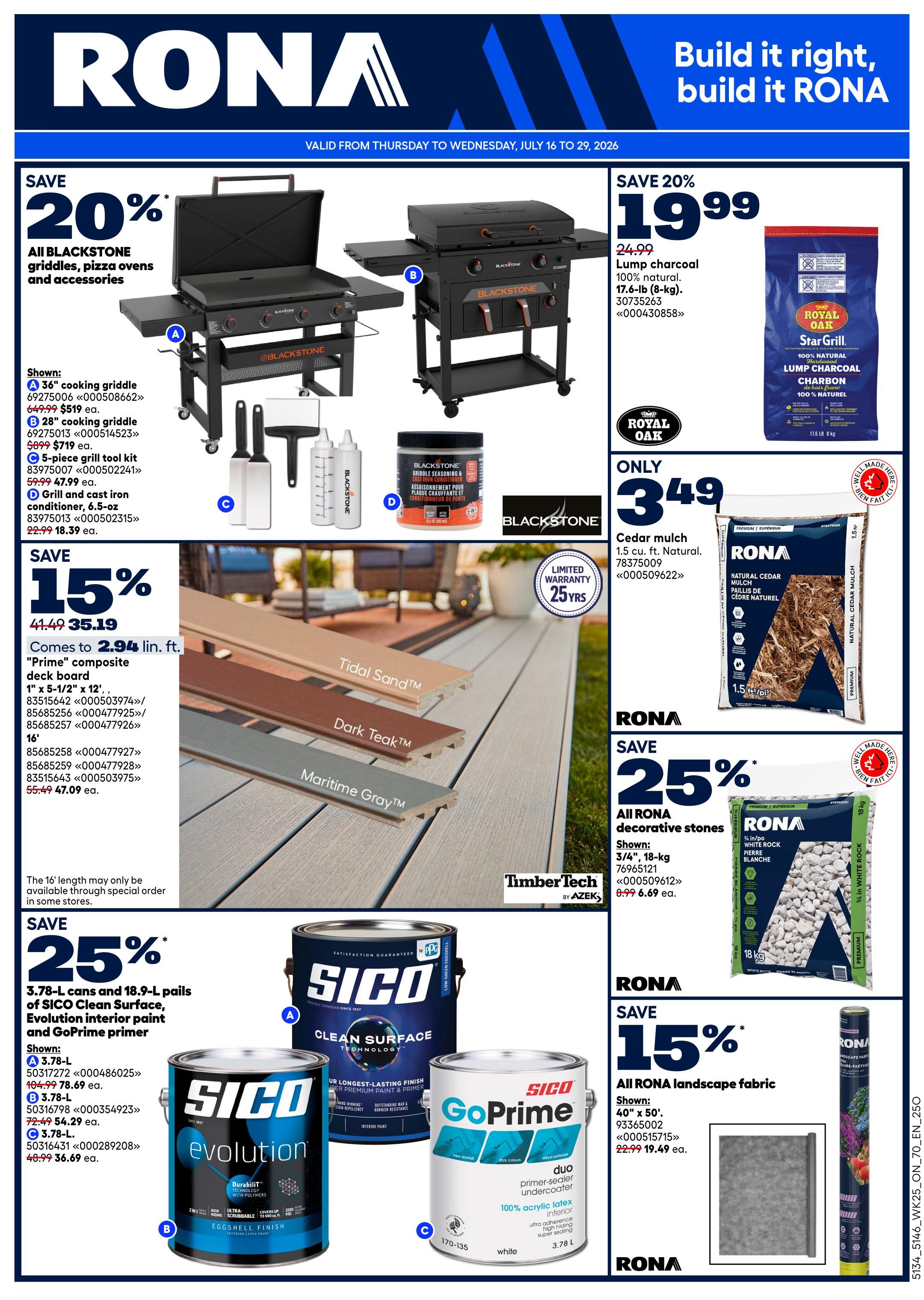 Rona & Rona+ (ON) Flyer July 16 to 29