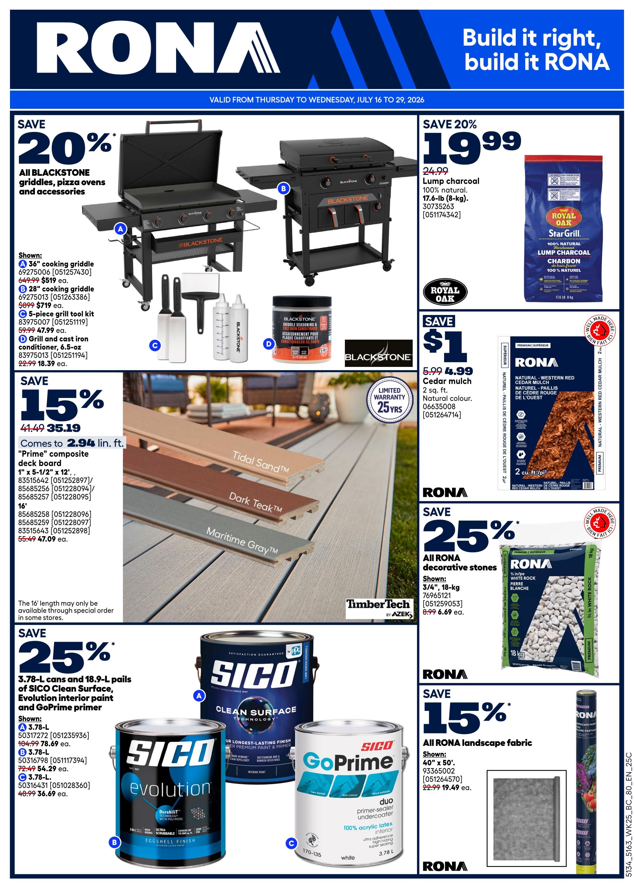 Rona & Rona+ (BC) Flyer July 16 to 29