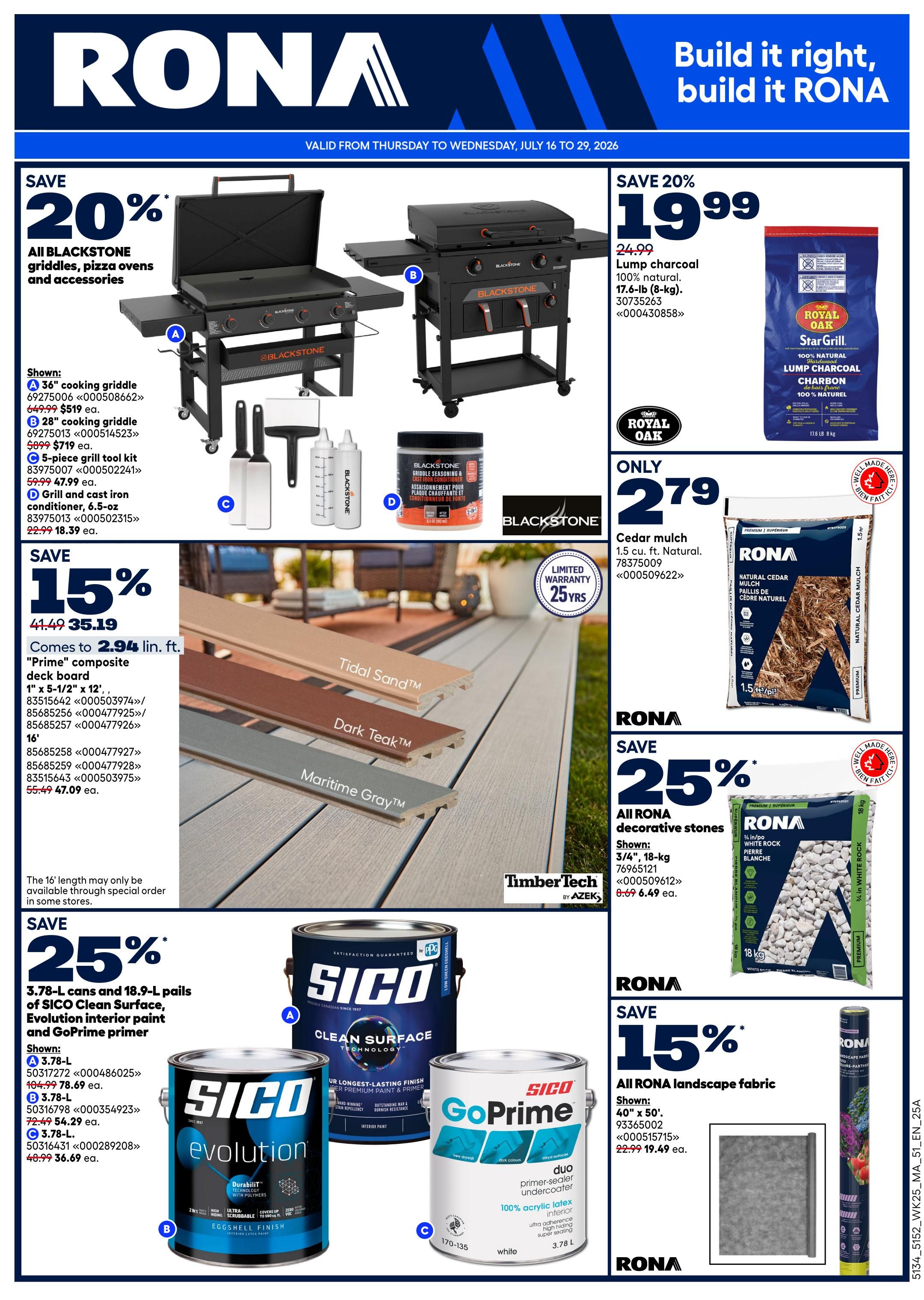 Rona & Rona+ (Atlantic) Flyer July 16 to 29