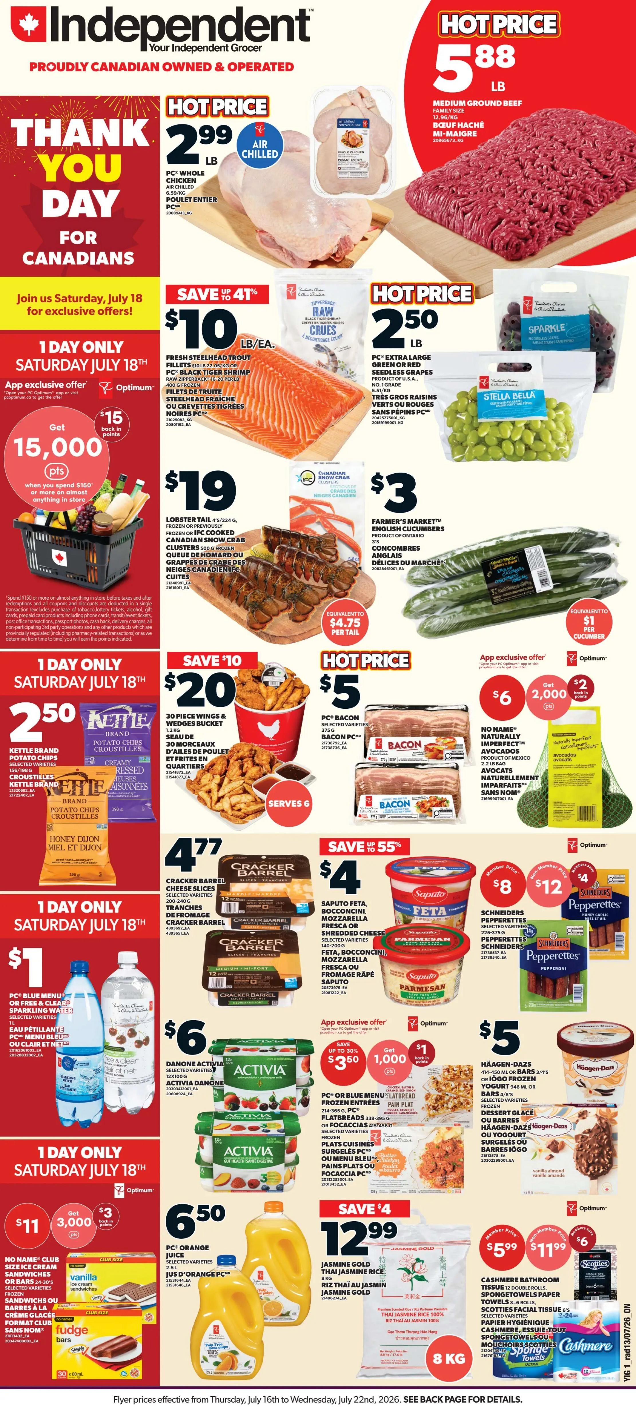 Independent Grocer (ON) Flyer July 16 to 22
