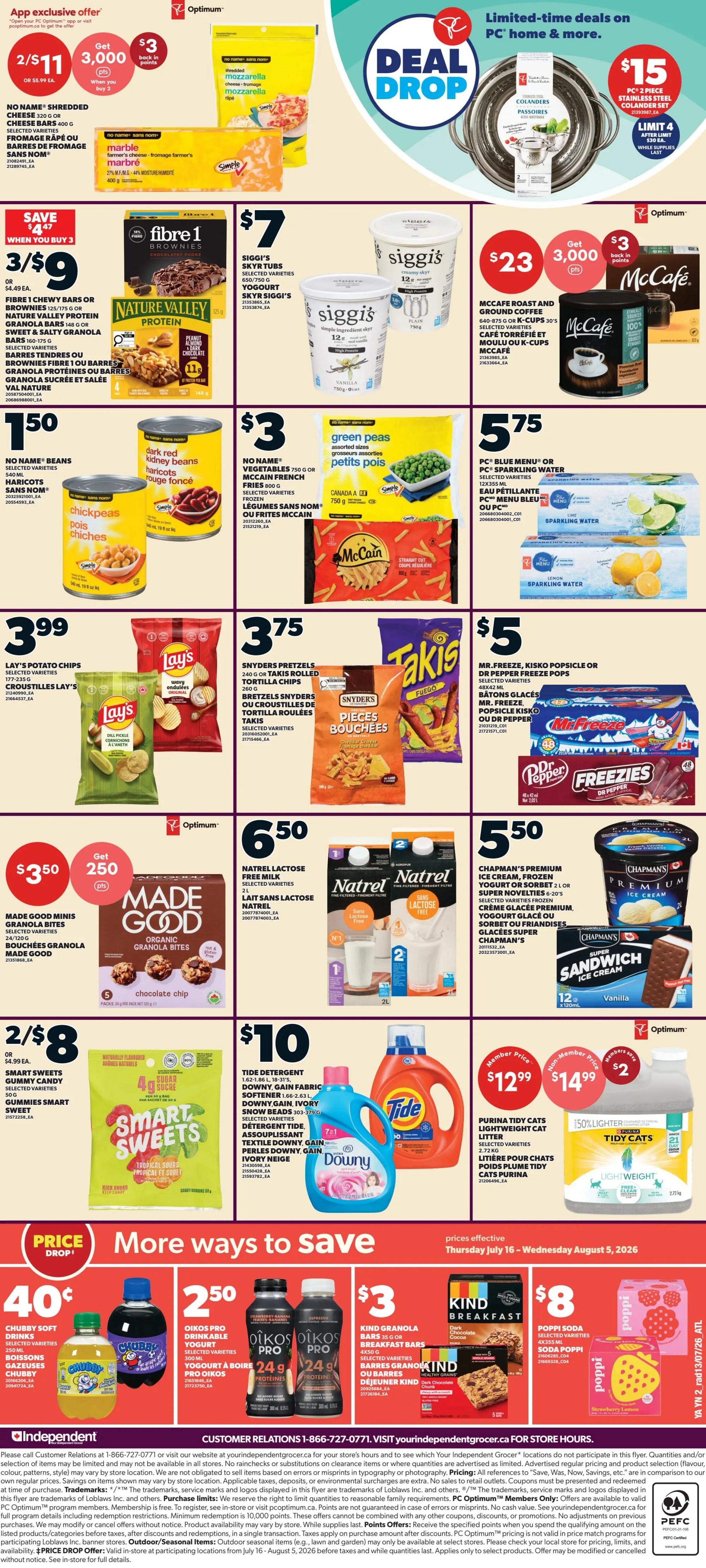 Independent Grocer (Atlantic) Flyer July 16 to 22