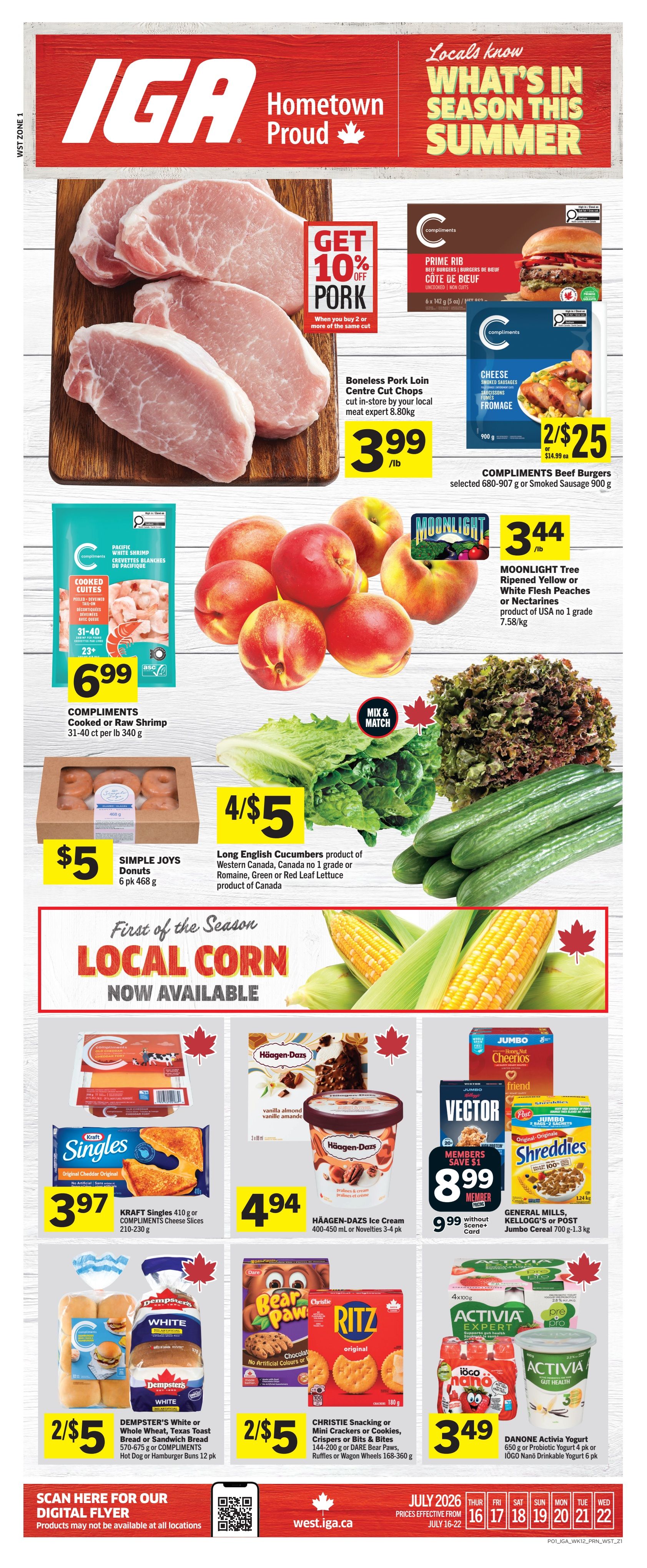 IGA (West) Flyer July 16 to 22