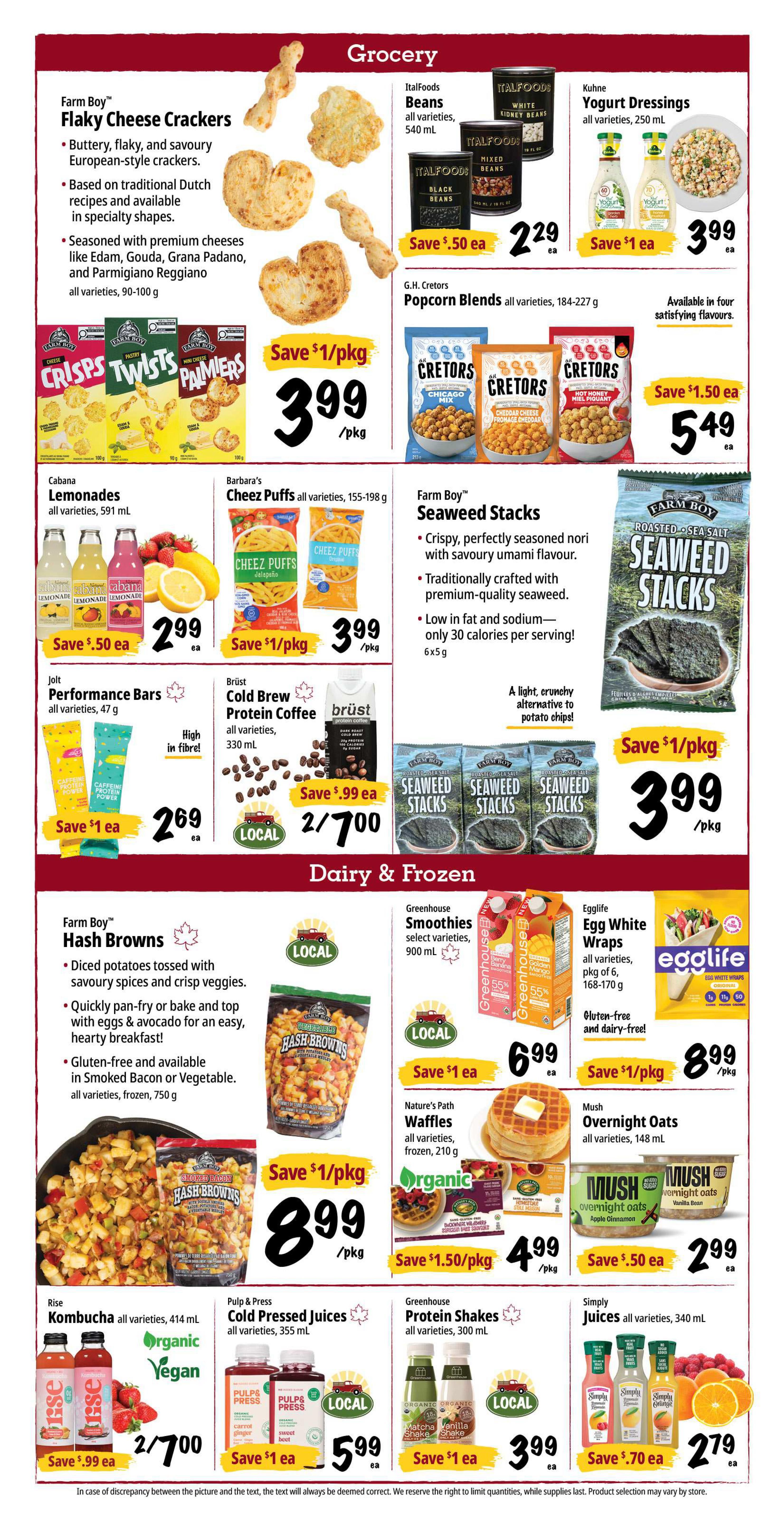 Farm Boy Flyer July 16 to 22