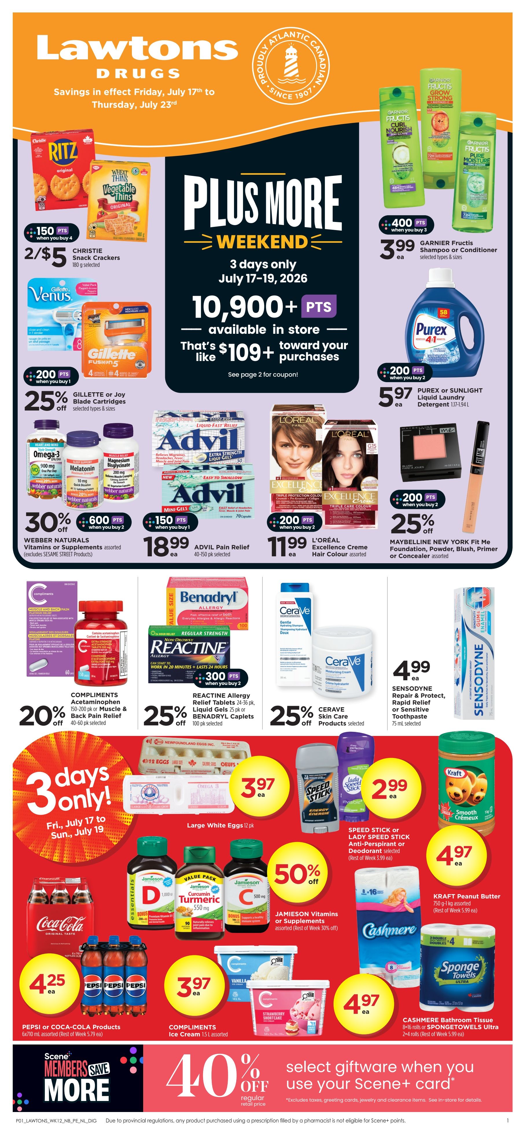 Lawtons Drugs (NB, NL) Flyer July 17 to 23