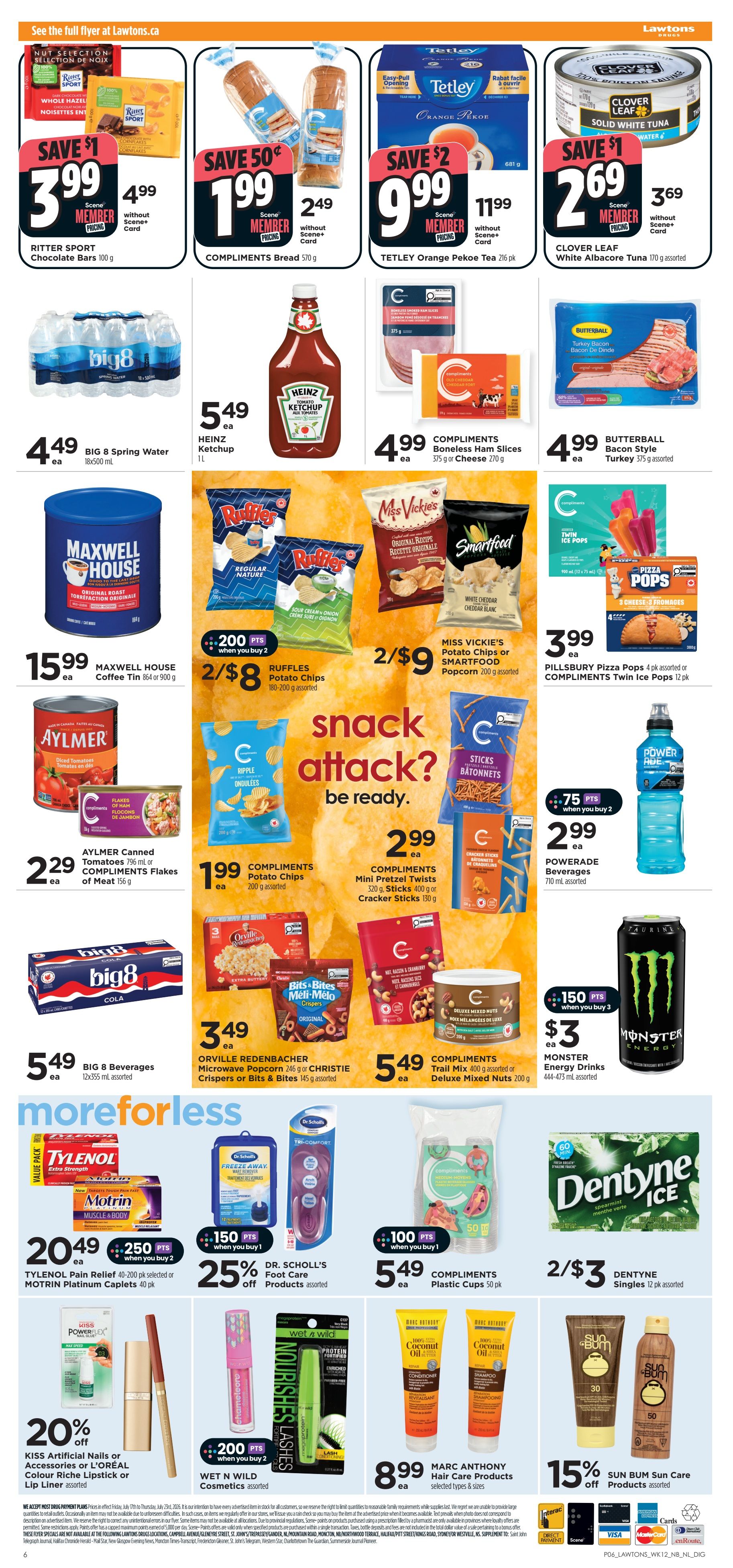Lawtons Drugs (NB, NL) Flyer July 17 to 23