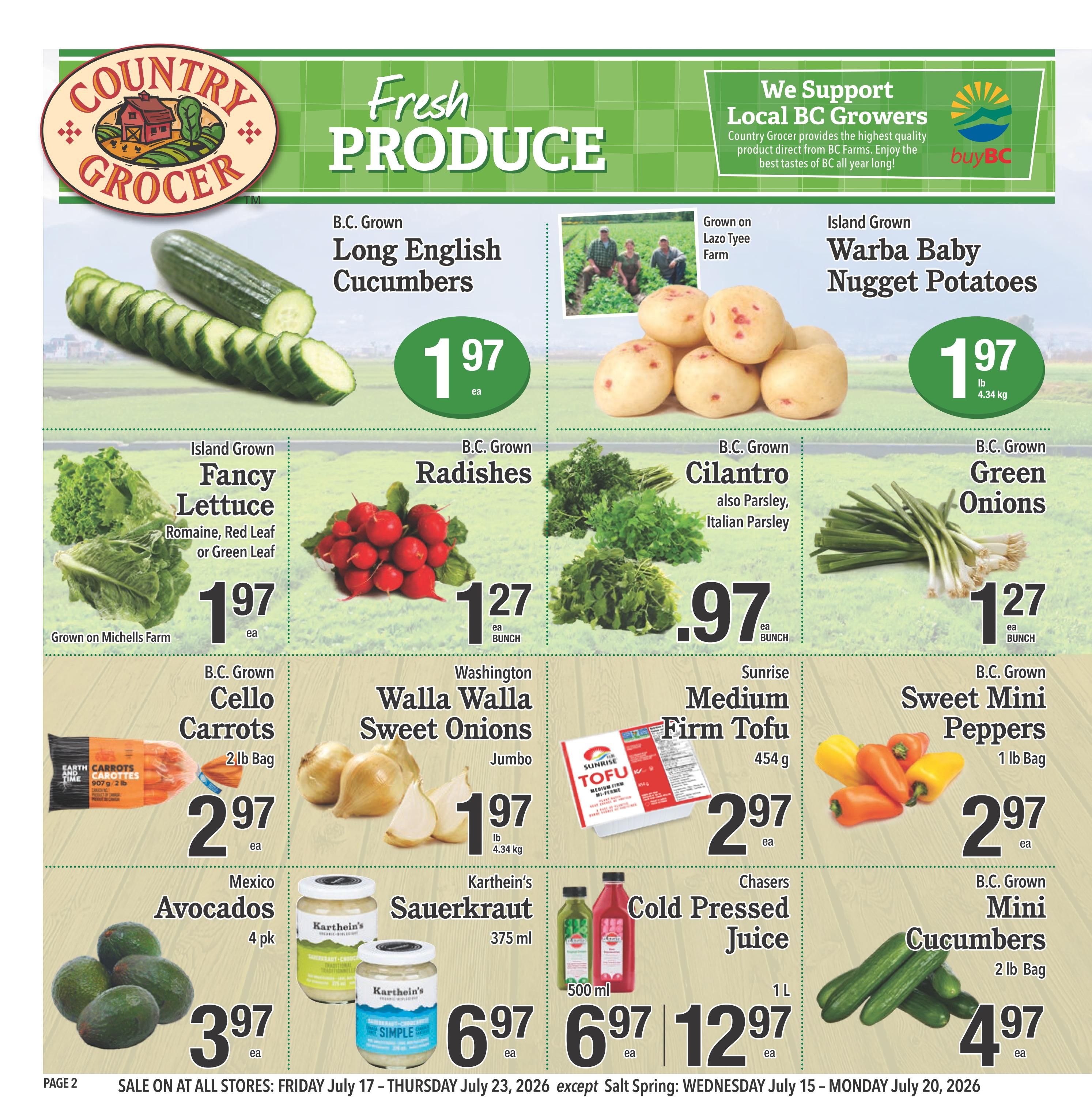 Country Grocer Flyer July 17 to 23