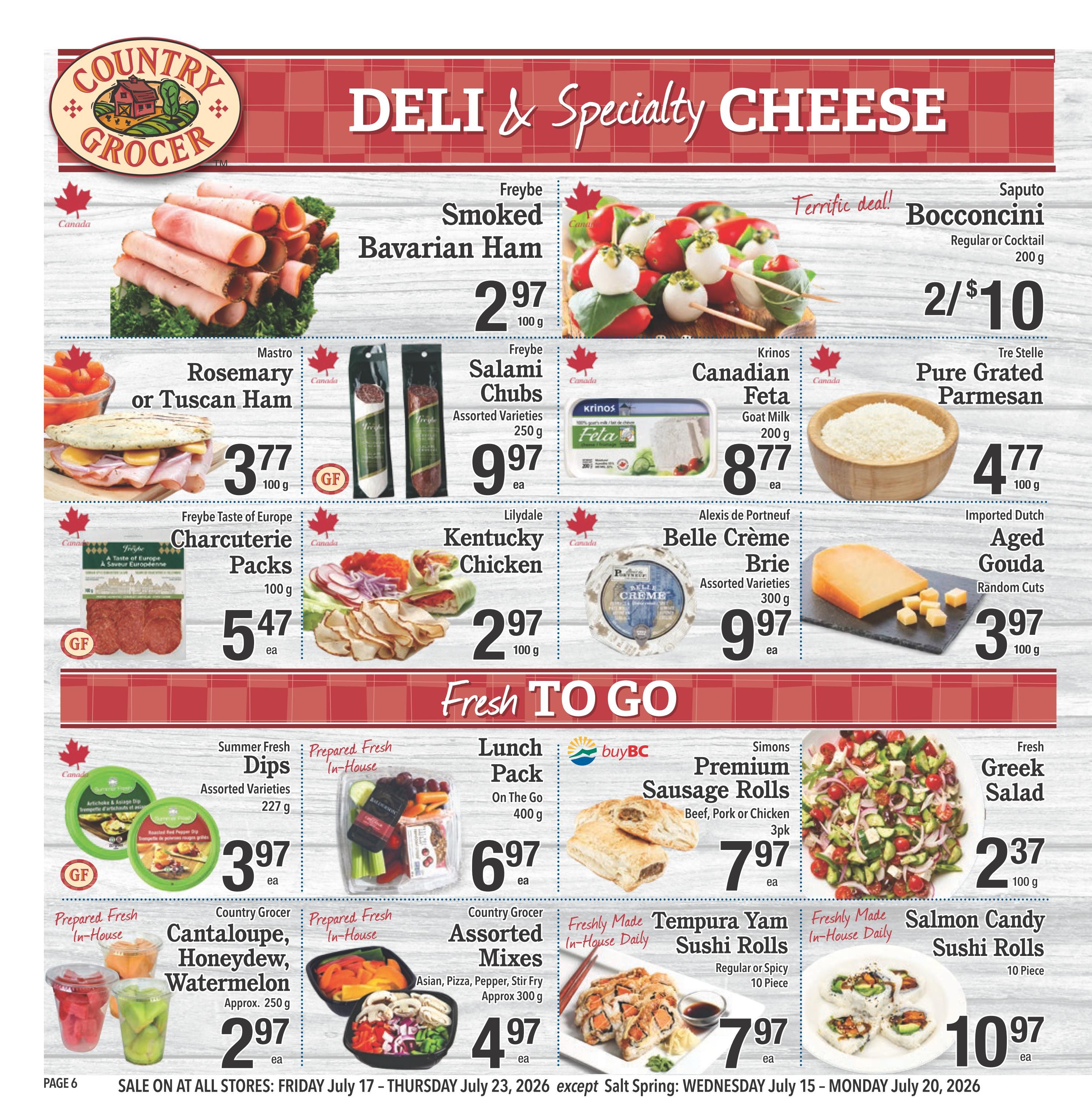 Country Grocer Flyer July 17 to 23