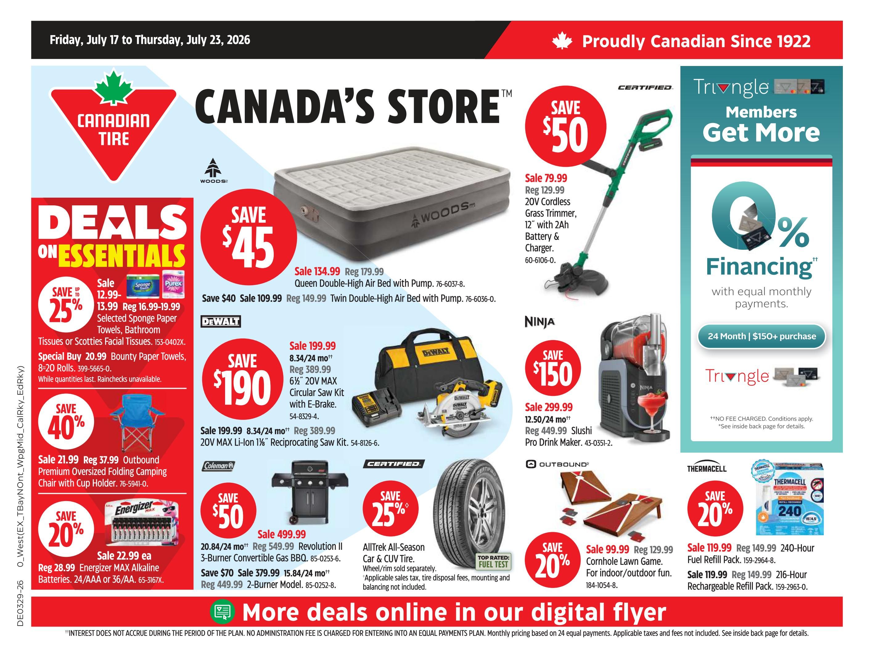 Canadian Tire (West) Flyer July 17 to 23
