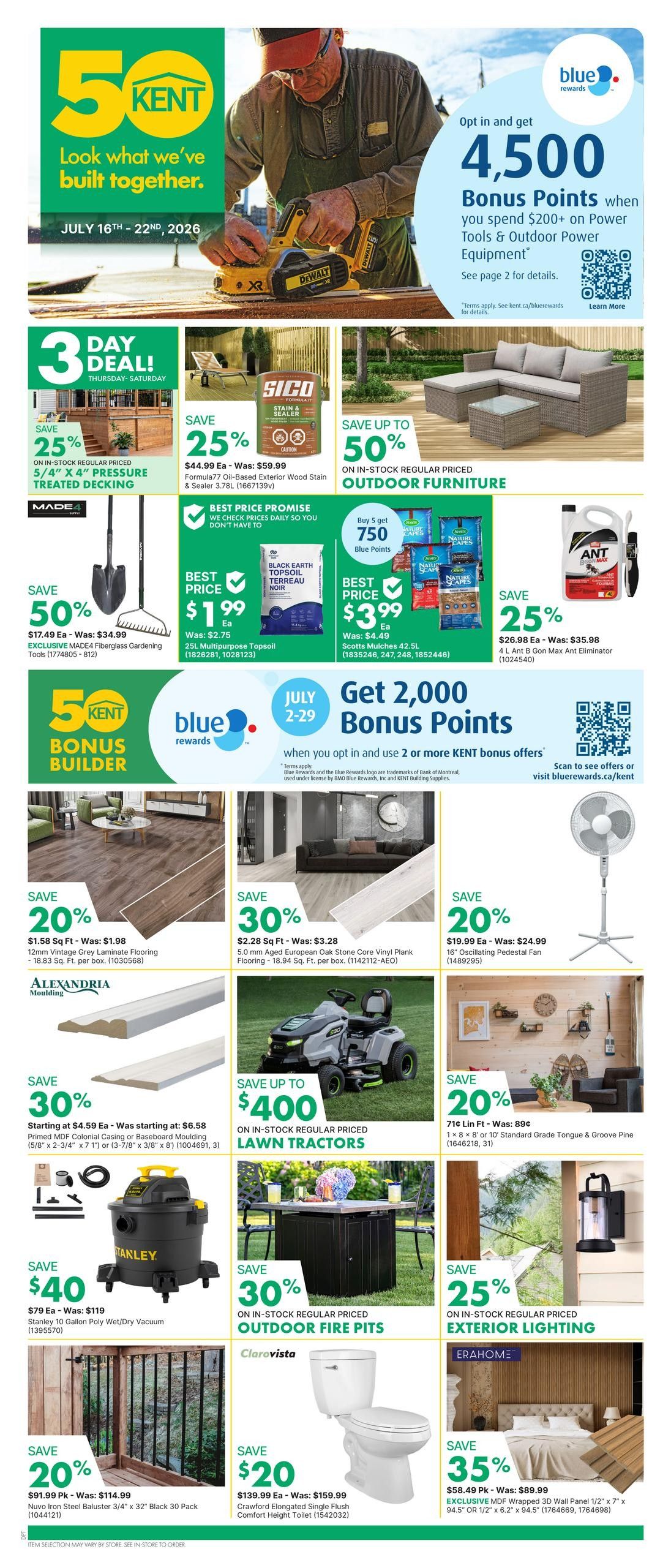 Kent Building Supplies Flyer July 16 to 22
