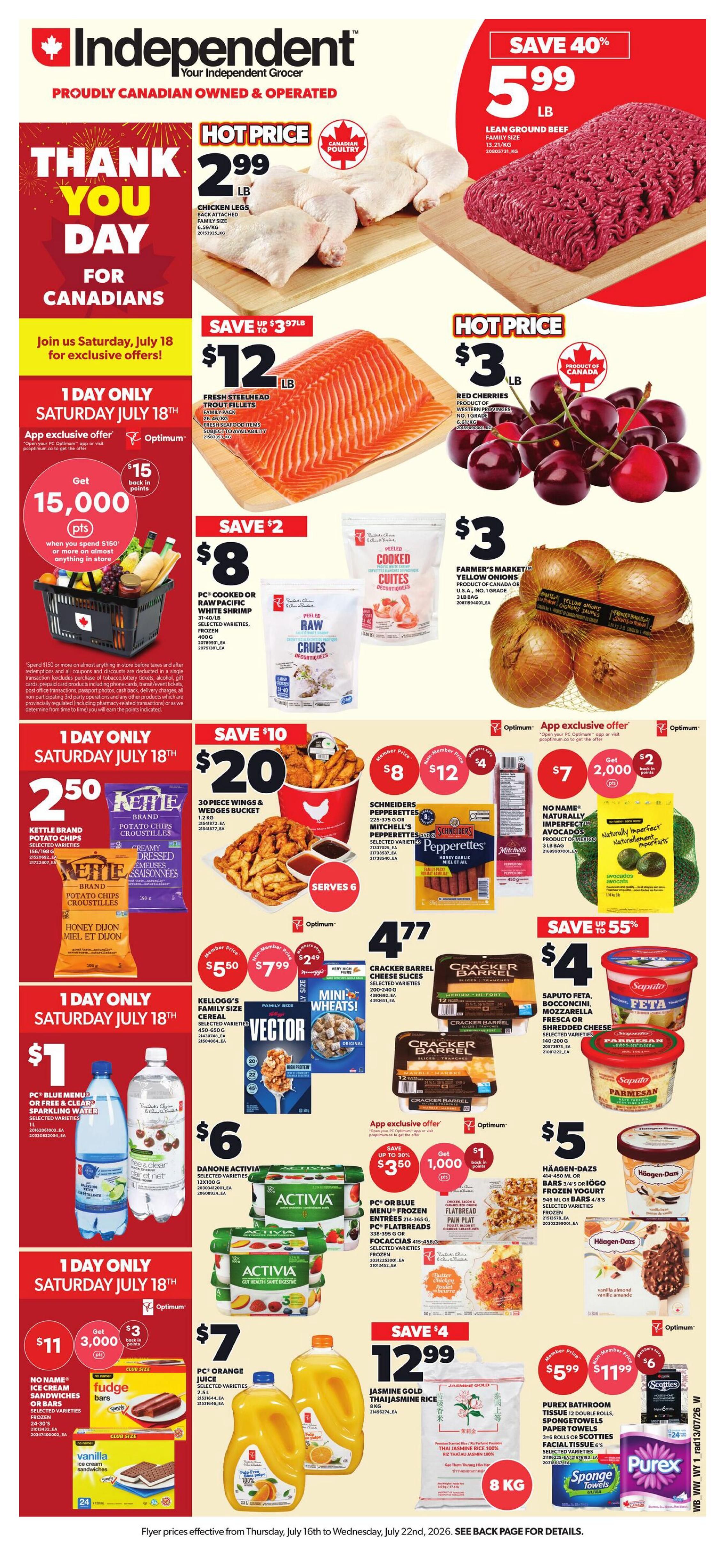 Independent Grocer (West) Flyer July 16 to 22