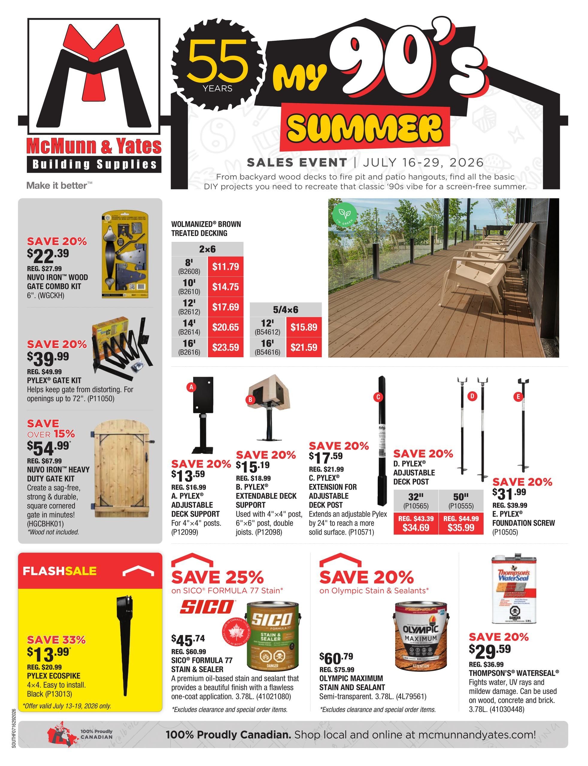 McMunn & Yates Building Supplies Flyer July 16 to 29