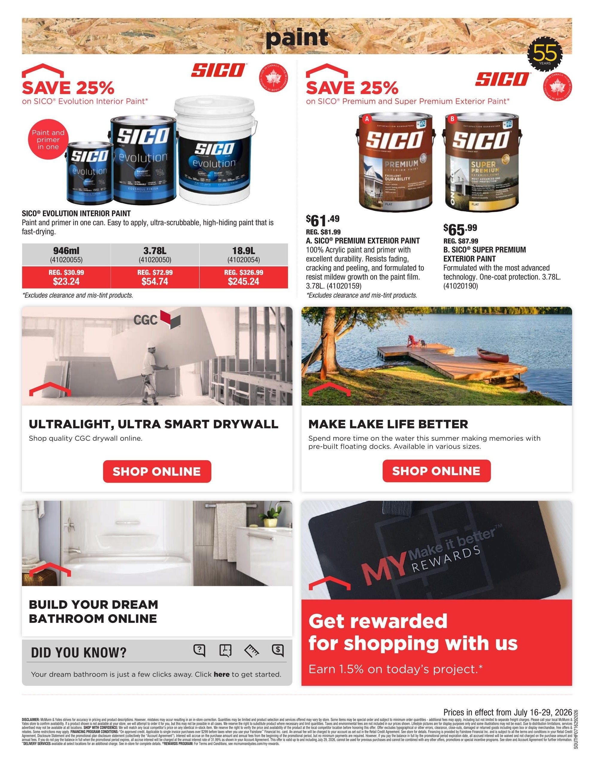 McMunn & Yates Building Supplies Flyer July 16 to 29