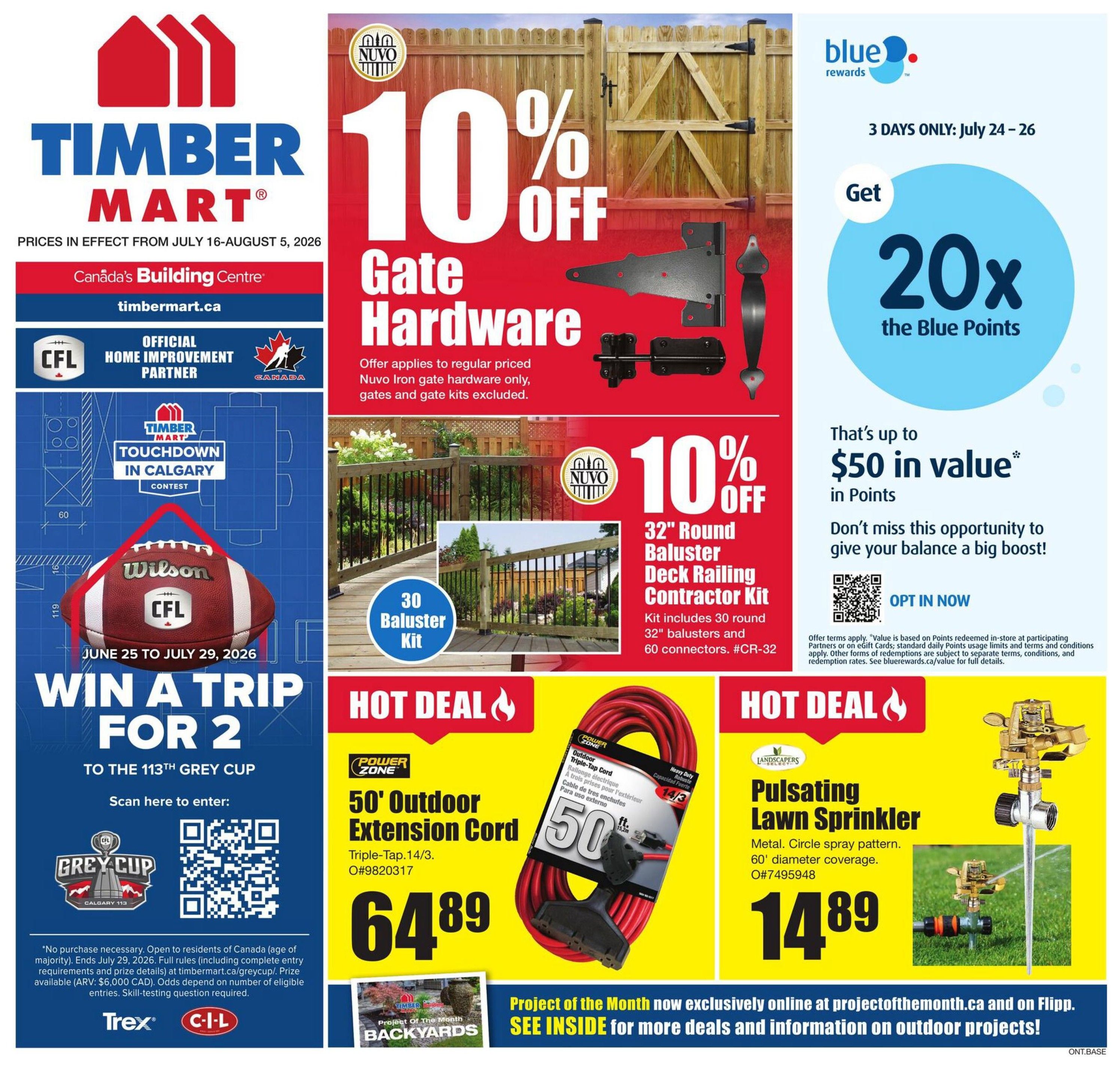 Timber Mart Flyer July 16 to August 5