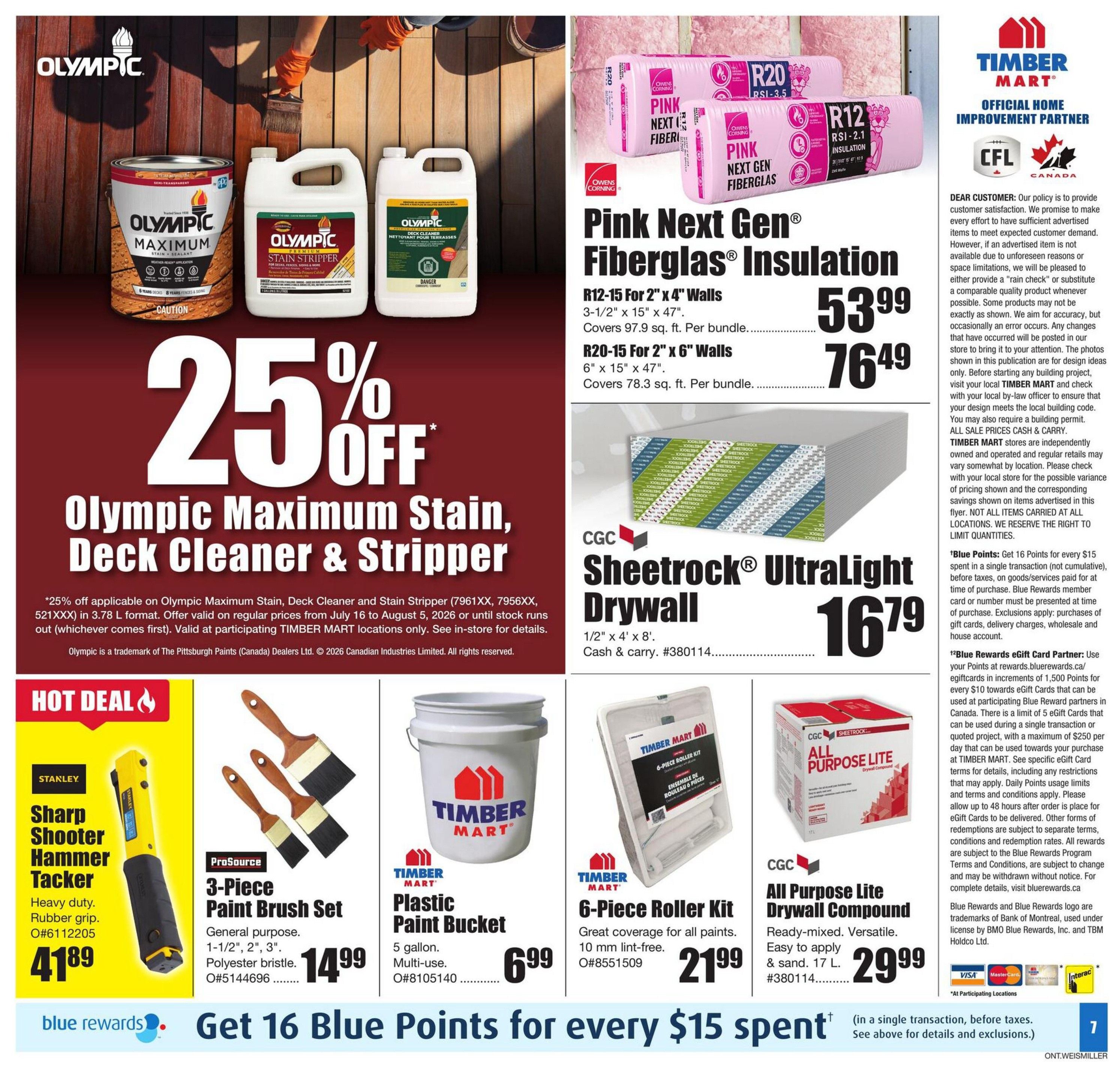 Timber Mart Flyer July 16 to August 5