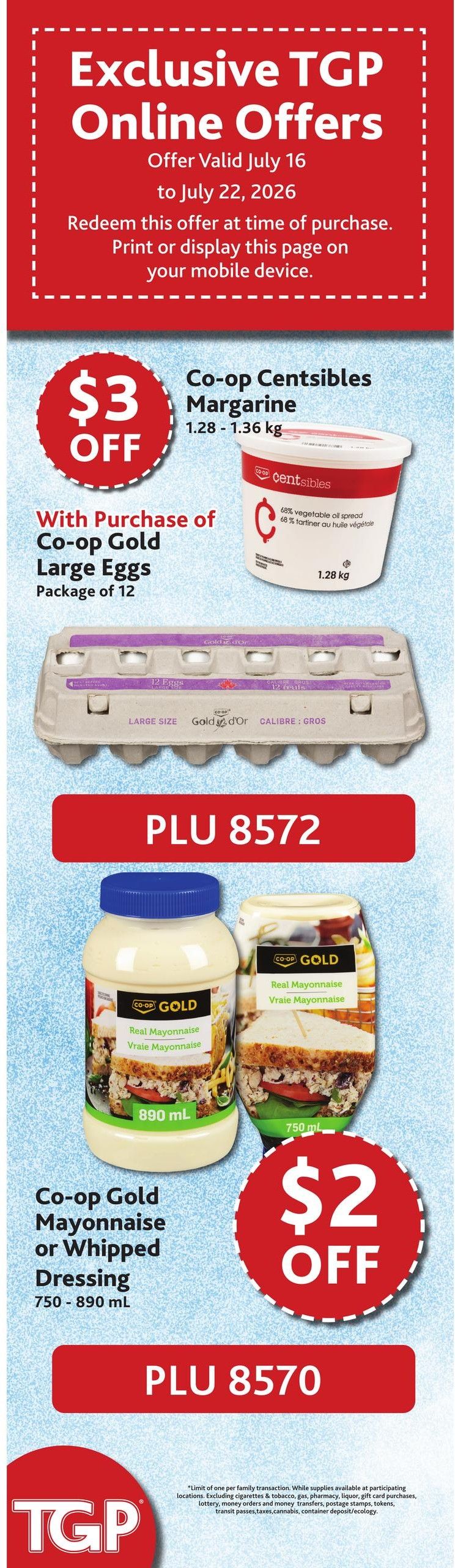 TGP The Grocery People Flyer July 16 to 22