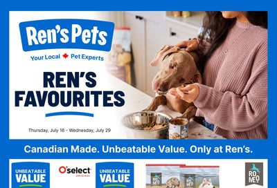 Ren's Pets Flyer July 16 to 29